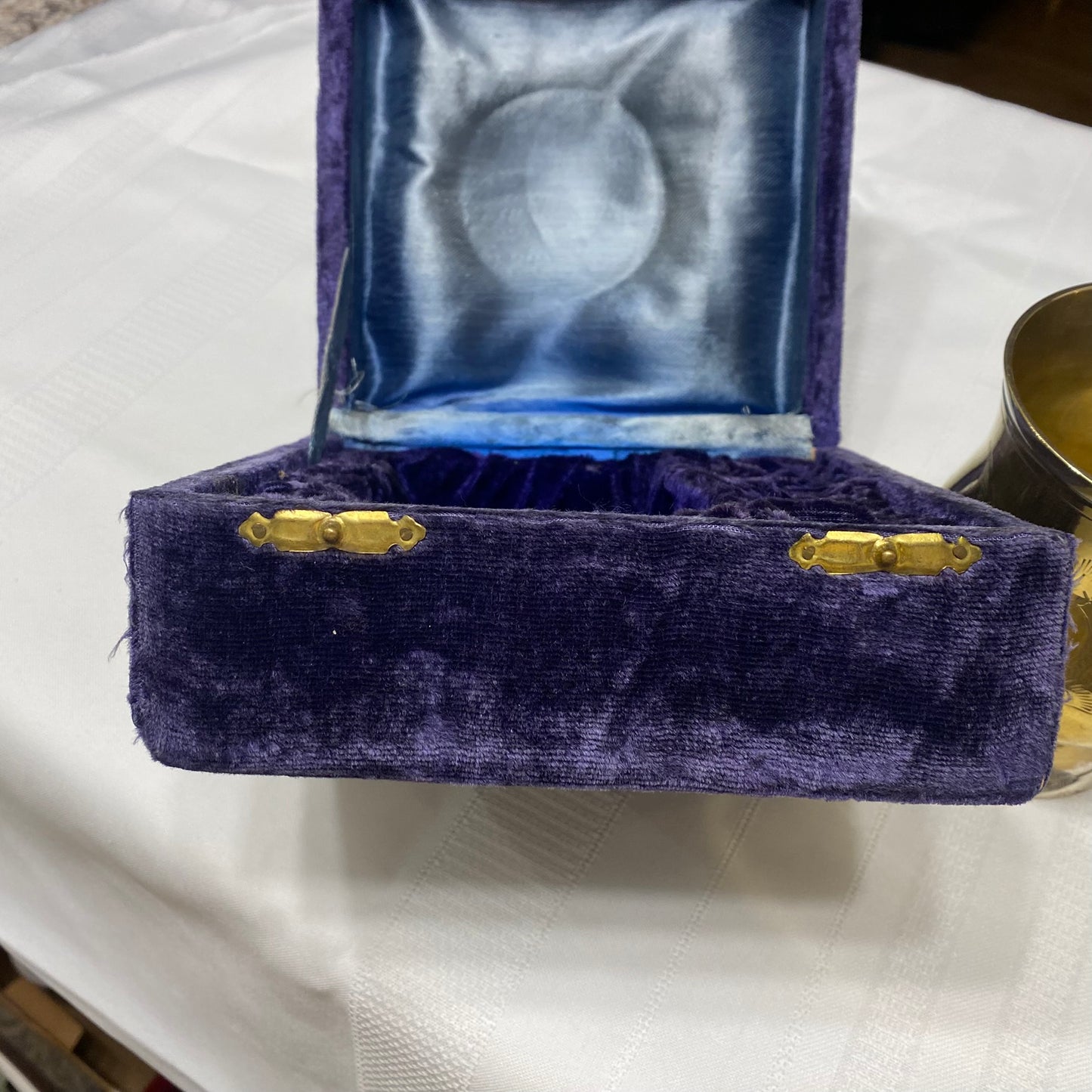 Vintage EPNS Electroplated Nickel Silver Mug in Velvet Box
