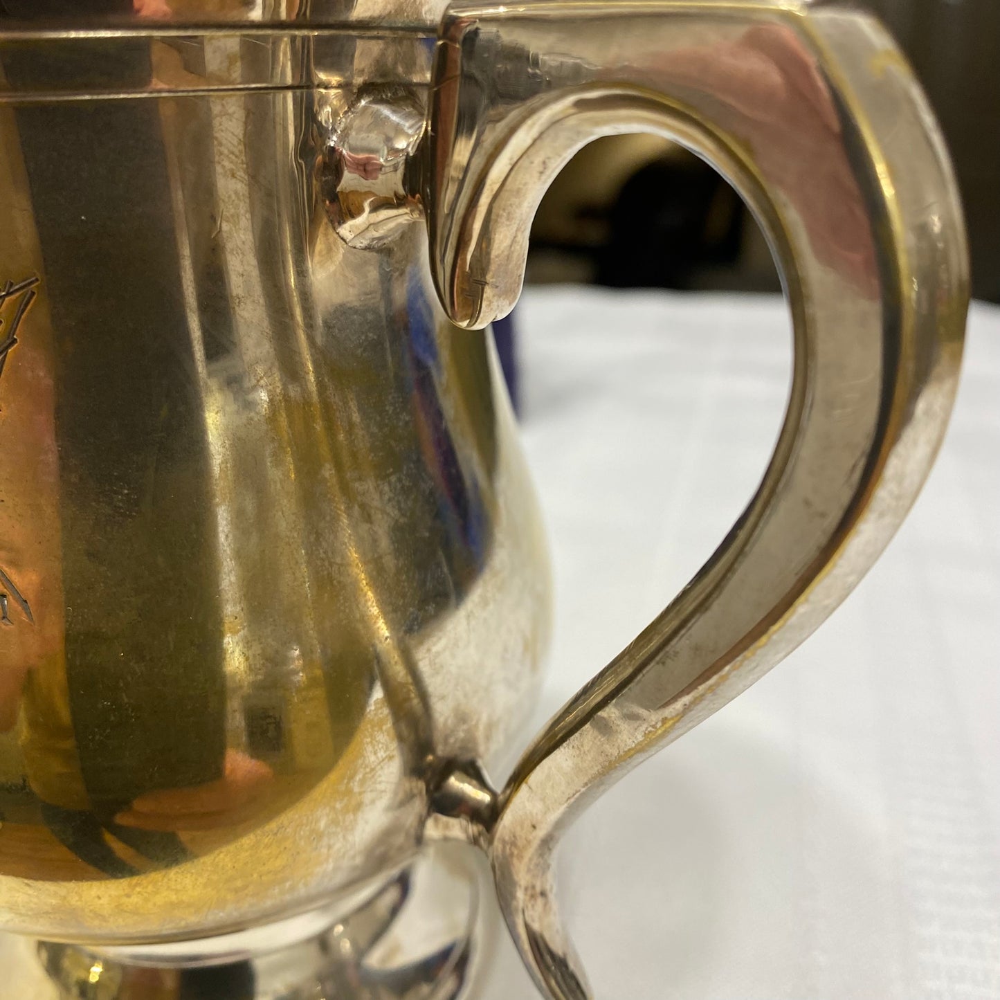 Vintage EPNS Electroplated Nickel Silver Mug in Velvet Box