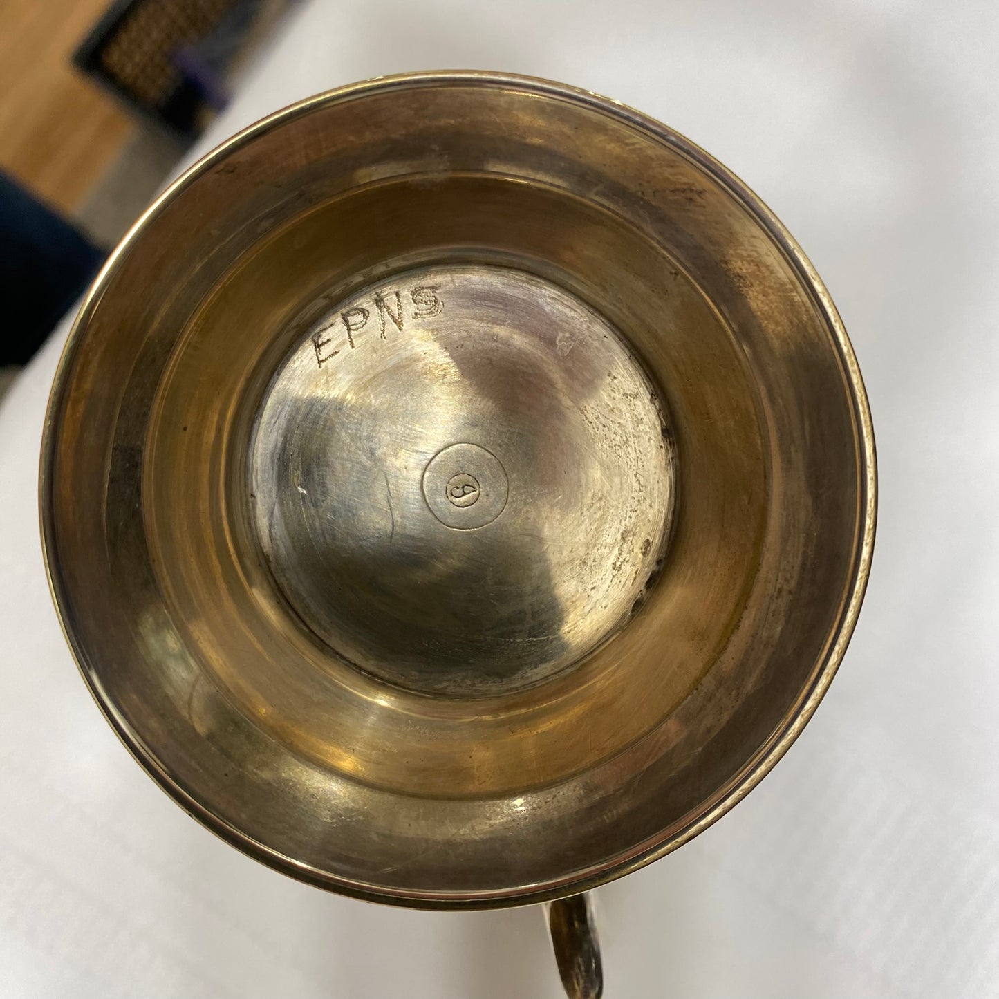 Vintage EPNS Electroplated Nickel Silver Mug in Velvet Box