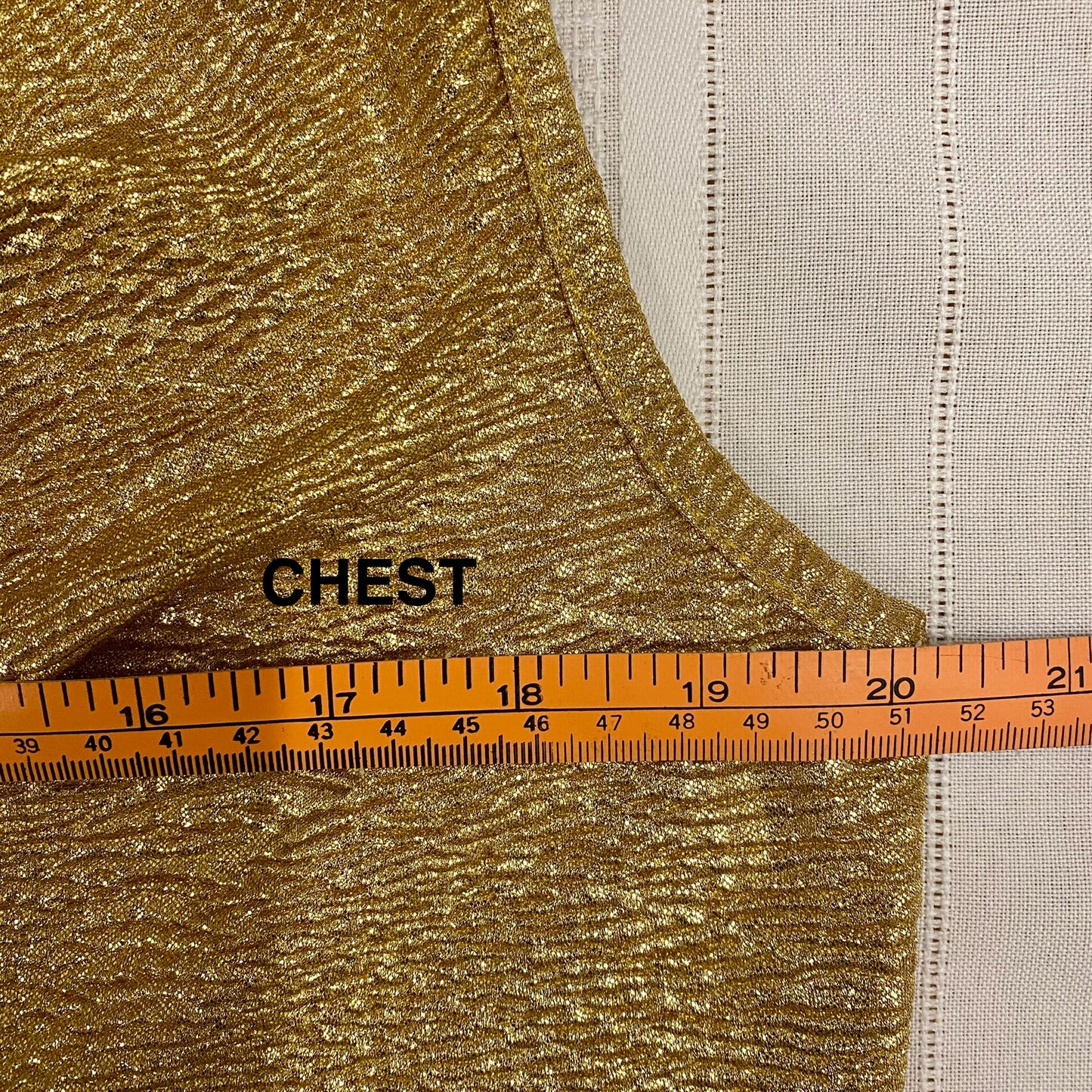 Sleeveless Cowl Neck Top – Gold, Size Large (Sami & Jo)