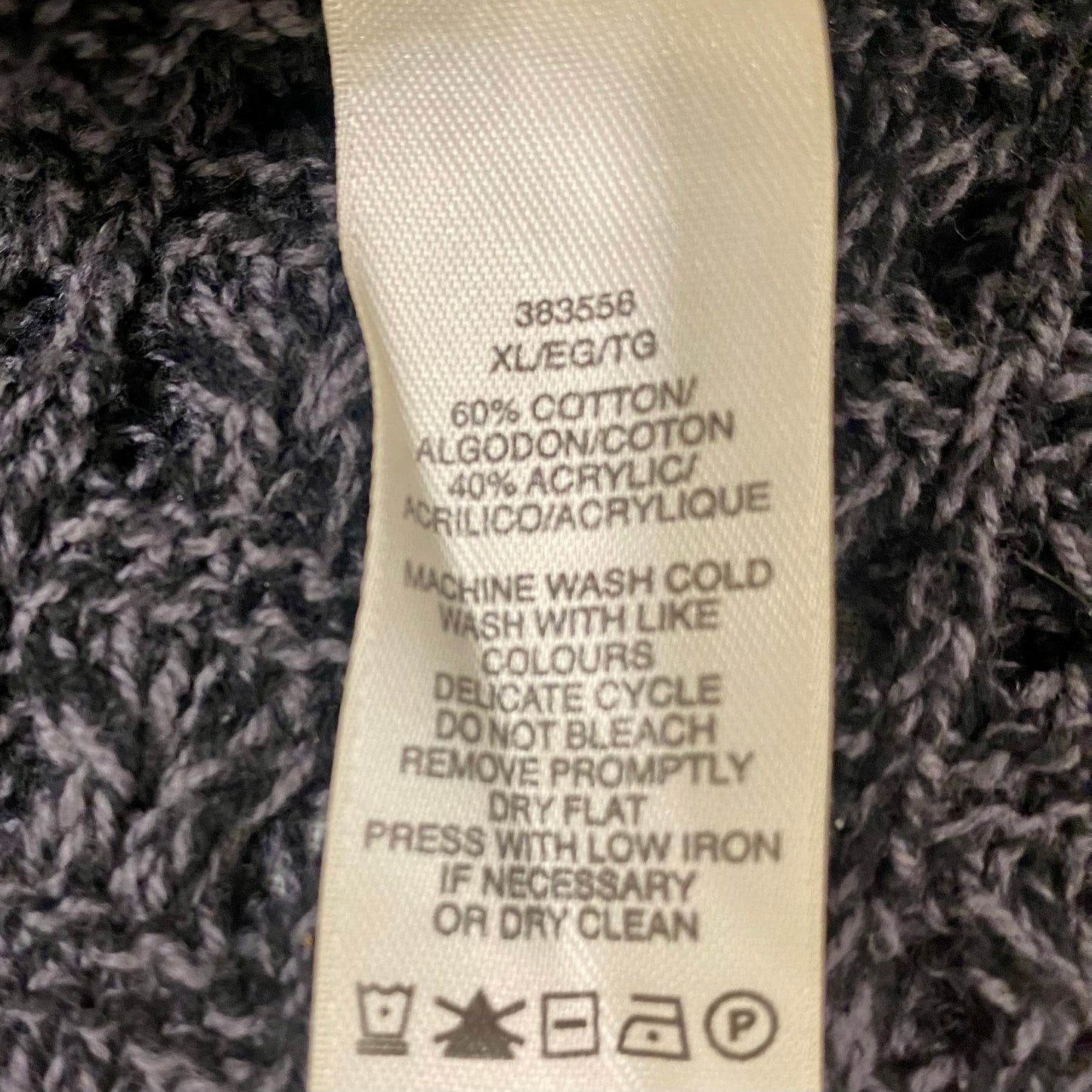 DKNY Women's V-Neck Long Sleeve Cardigan Sweater Grey Size XL