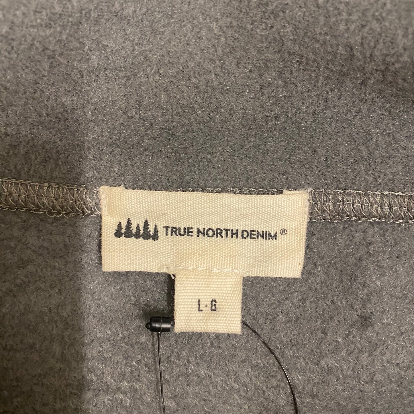 NWT True North Men's Quarter Zip Long Sleeve Fleece Pullover Black Grey Yellow Size Large