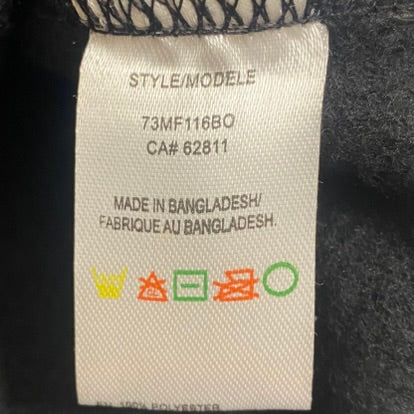 NWT True North Men's Quarter Zip Long Sleeve Fleece Pullover Black Grey Yellow Size Large