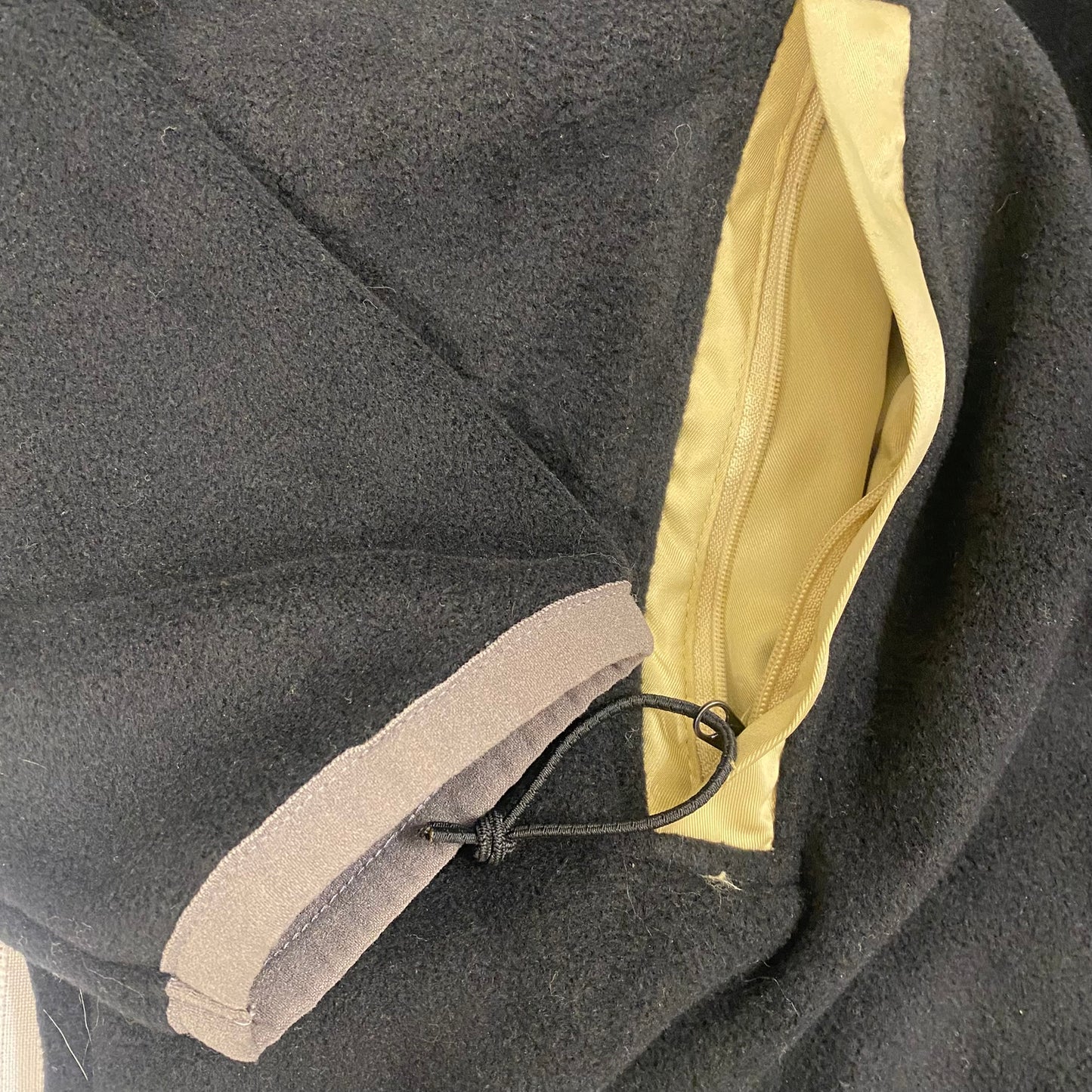 NWT True North Men's Quarter Zip Long Sleeve Fleece Pullover Black Grey Yellow Size Large