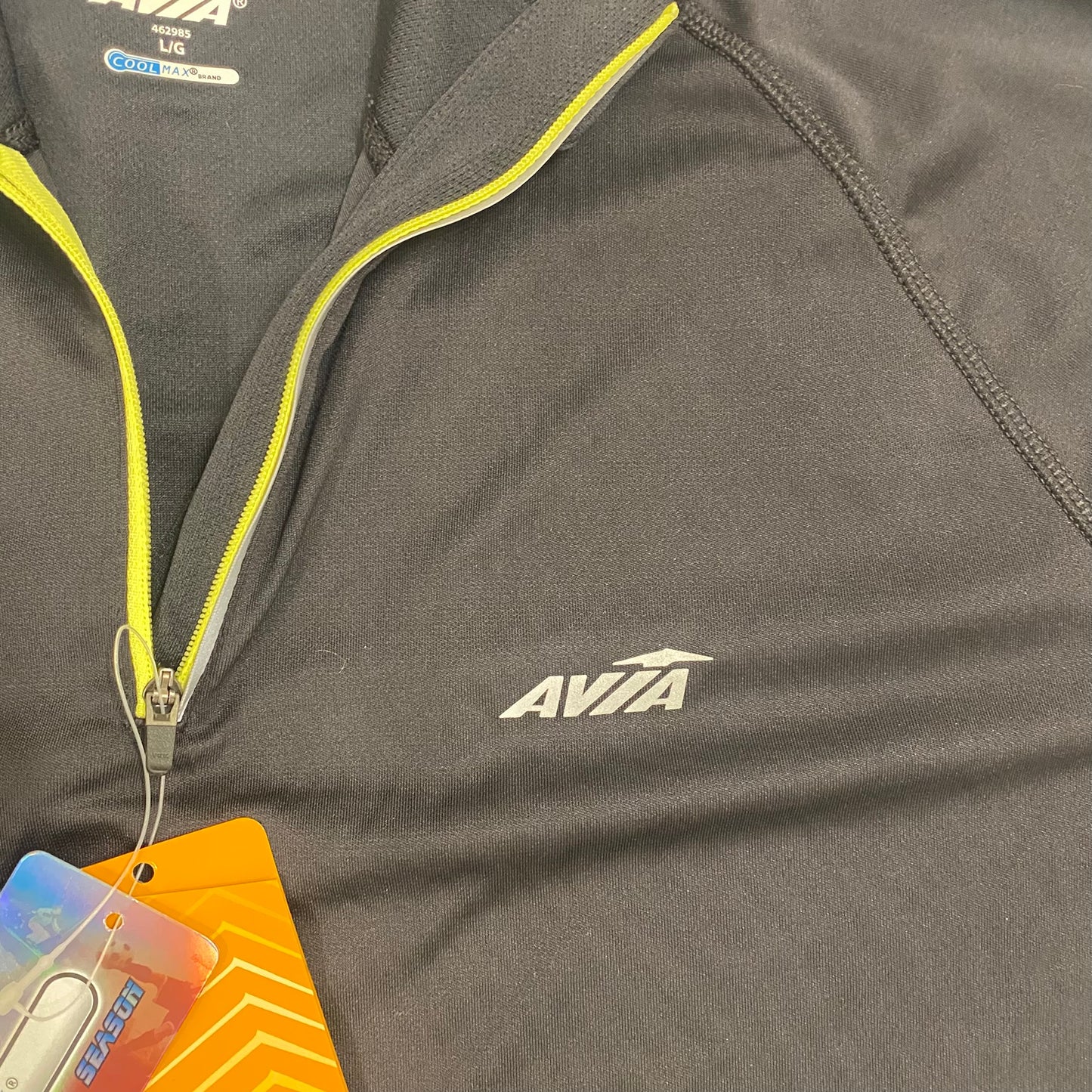 NWT Avia Women's Cool Max Quarter Zip Pullover Jacket Black Size Large