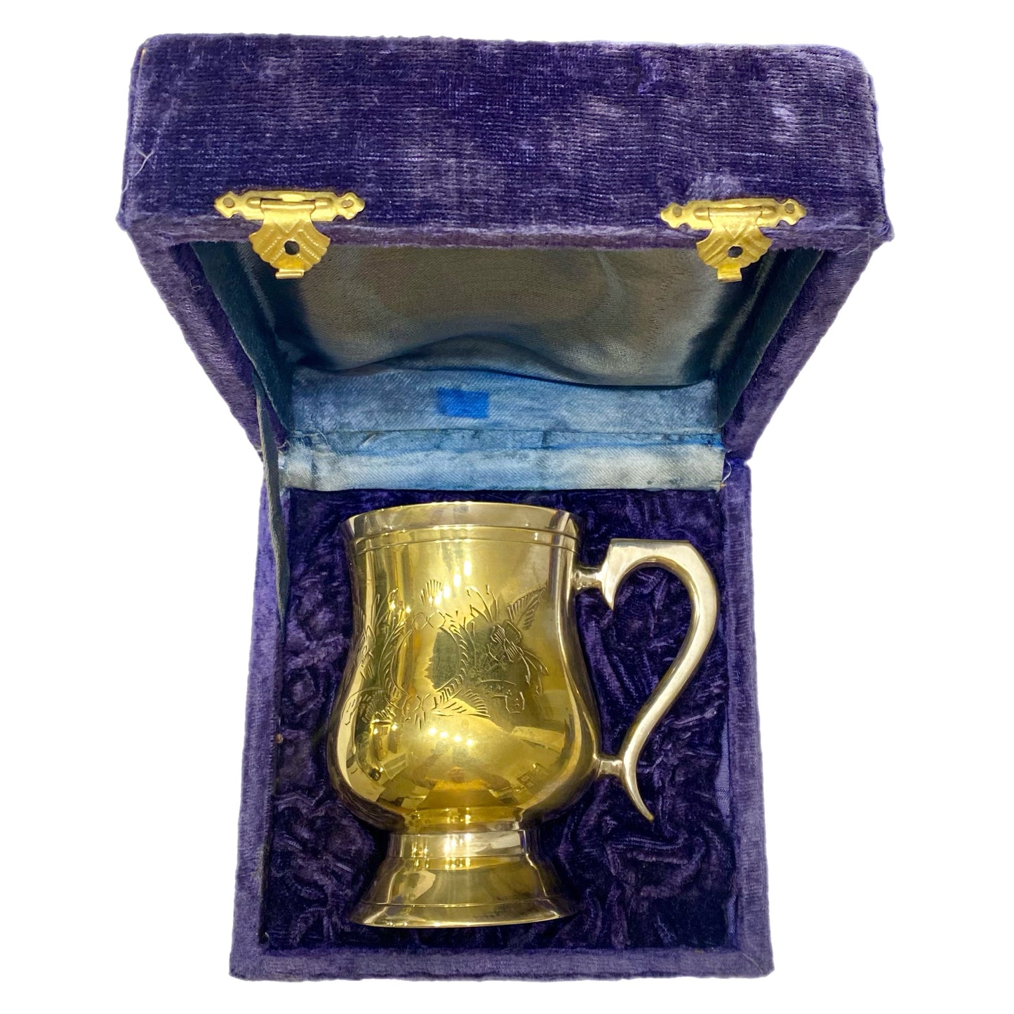EPNS Electroplated Nickel Silver Mug in Velvet Box