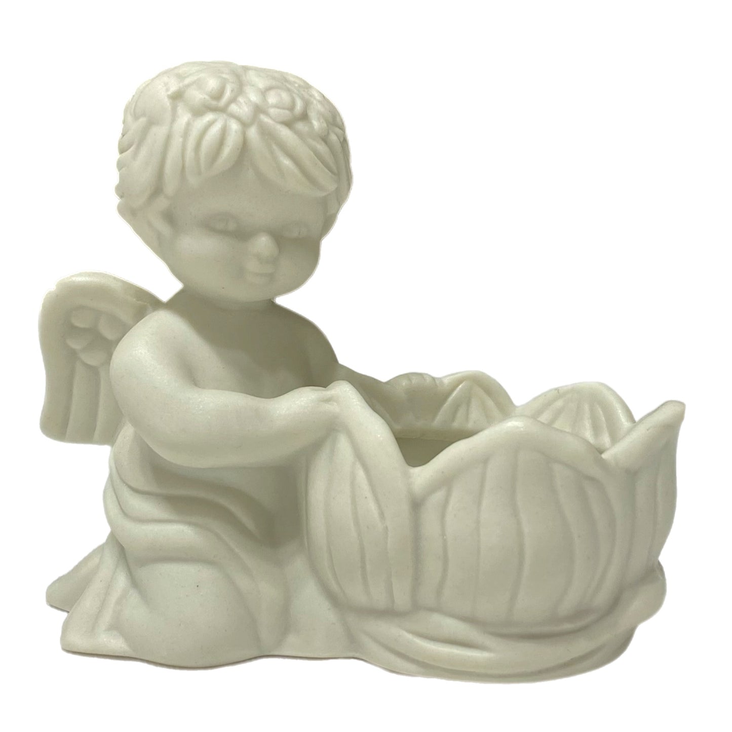 Cherub Keepsake and Jewelry Keeper White