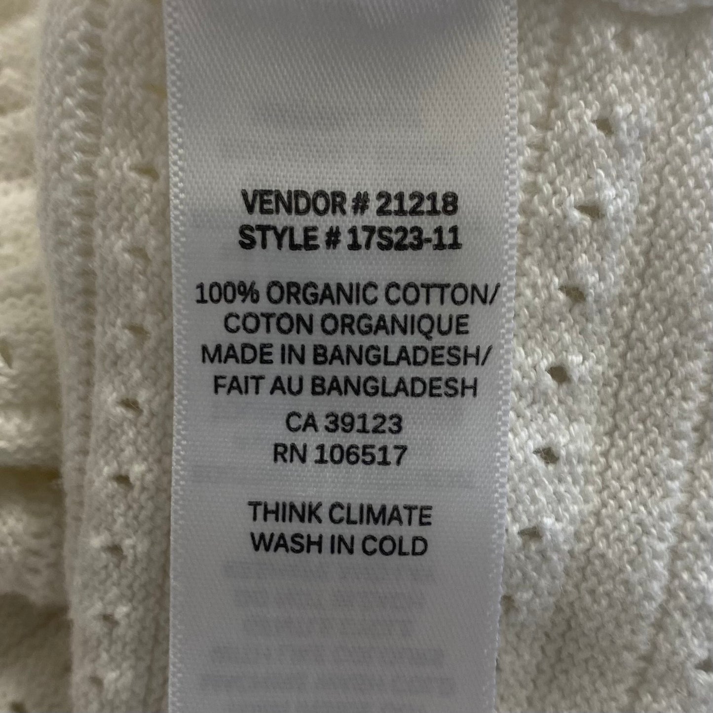 Northern Reflections Women's Cardigan Sweater White Size XL
