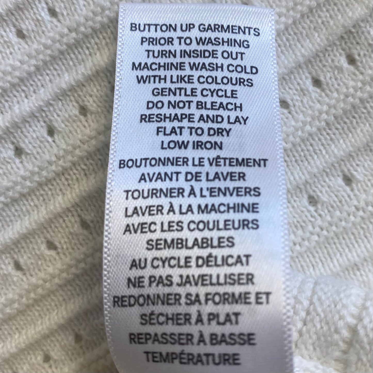 Northern Reflections Women's Cardigan Sweater White Size XL