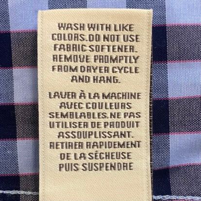 Denver Hayes Men's Long Sleeve Button Down Shirt Blue Plaid Size Med