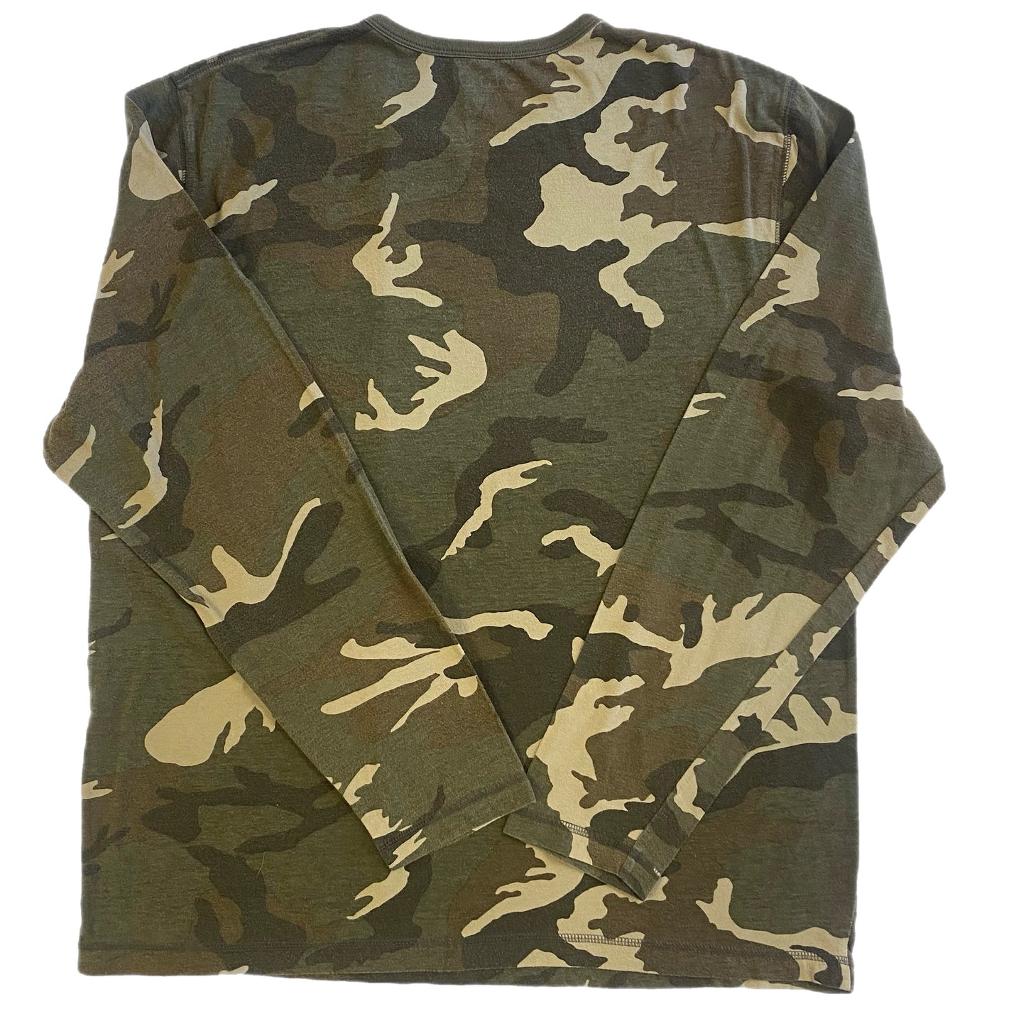 Old Navy Men's Long Sleeve Pullover Camouflage T-shirt Green Size XL
