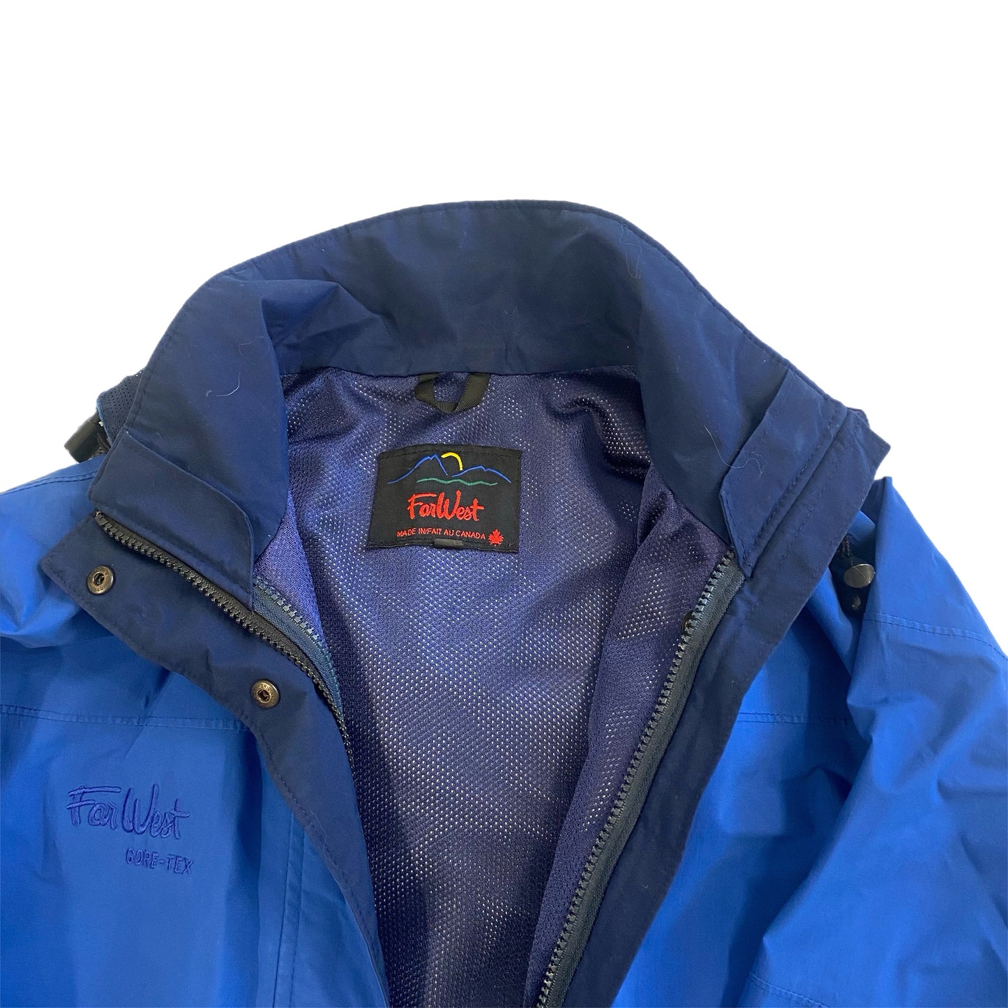 Far West Men's Gore-tex Shell Coat Blue Size Med