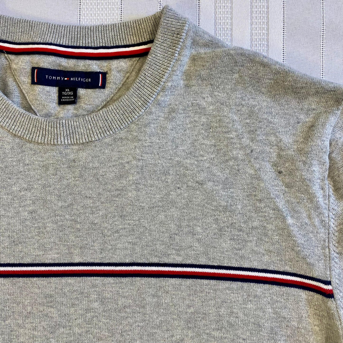 Tommy Hilfiger Men's Sweater Grey Size XL
