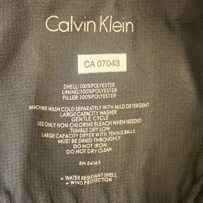 Calvin Klein Men's Winter Coat With Removable Hood Black Size XL