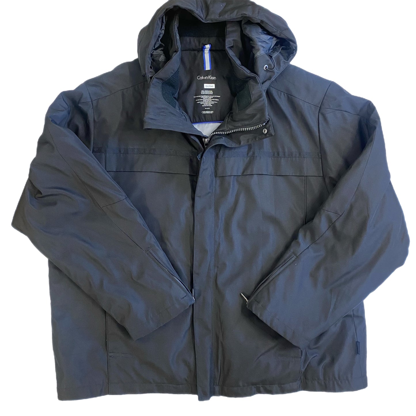 Calvin Klein Men's Jacket With Removable Hood Black Size XL