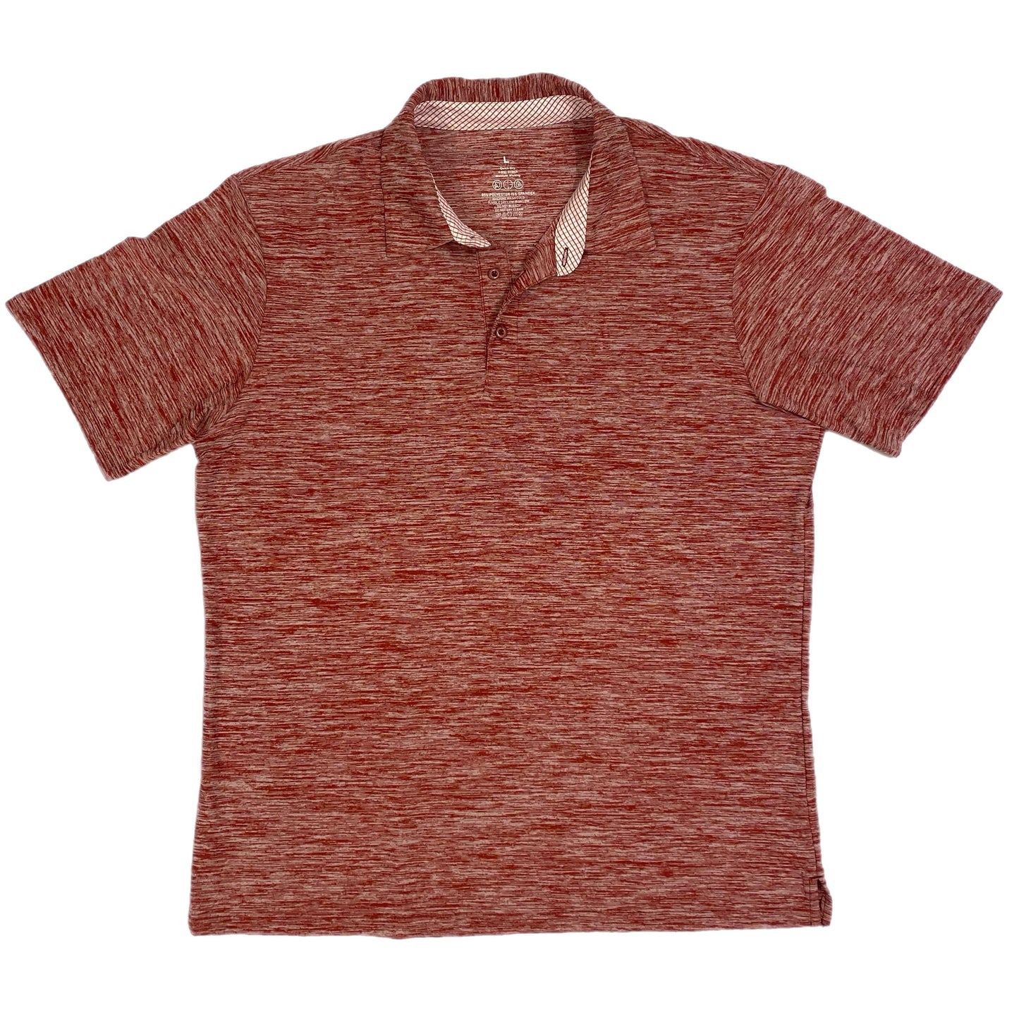 Men's Quick Dry Short Sleeve Golf Polo Shirt Red Size Large
