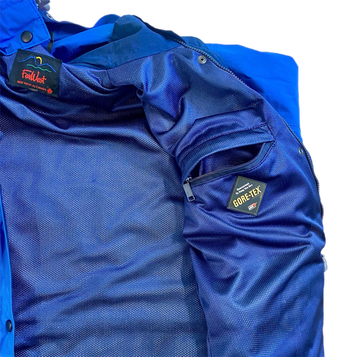 Far West Men's Gore-tex Shell Coat Blue Size Med