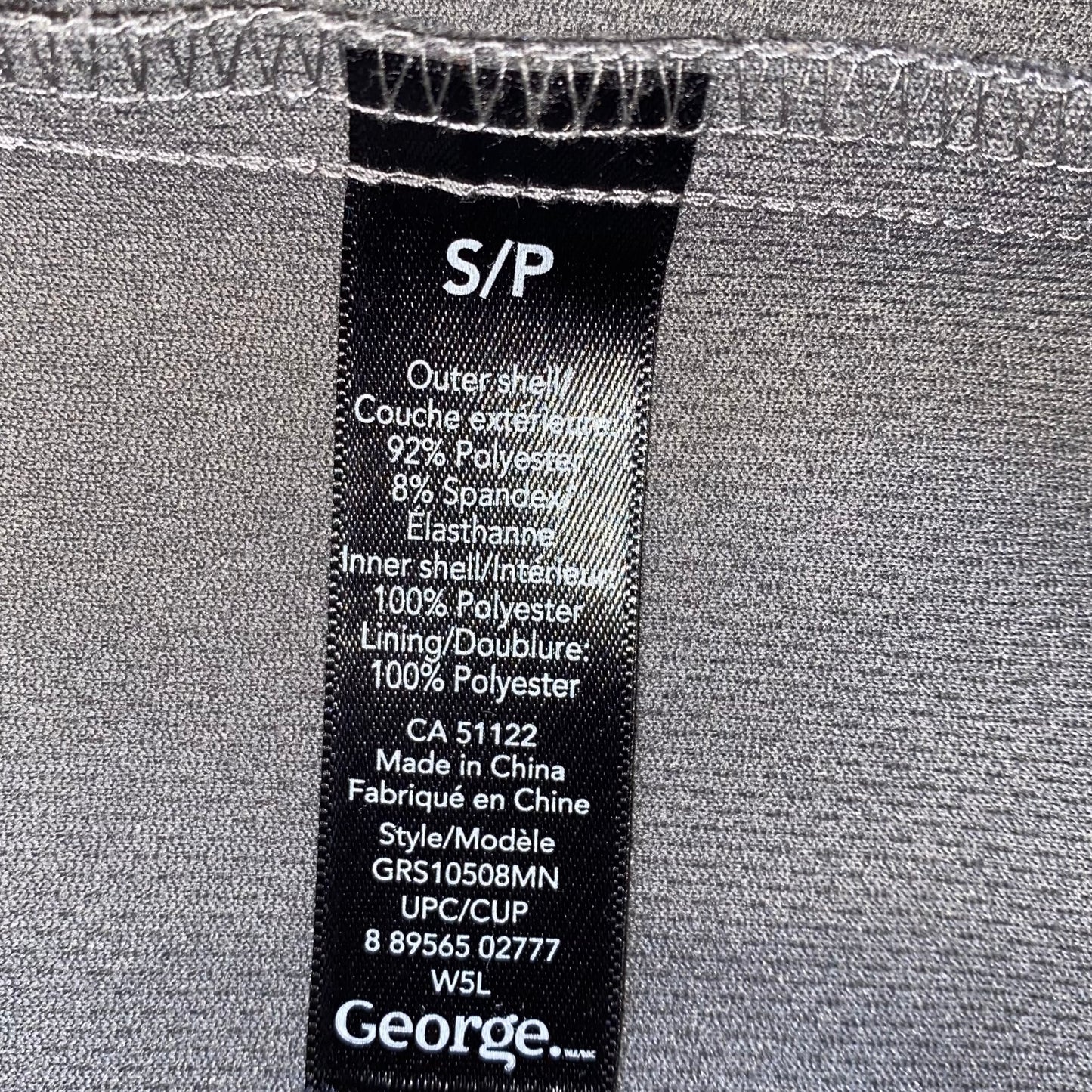 George Men's Lightweight Jacket with Hood Black Size Small