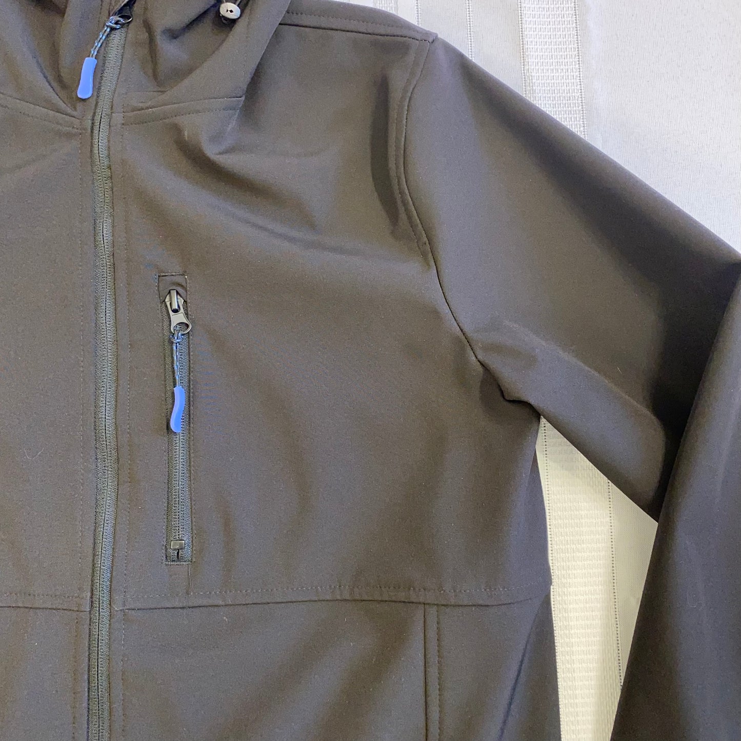 George Men's Lightweight Jacket with Hood Black Size Small