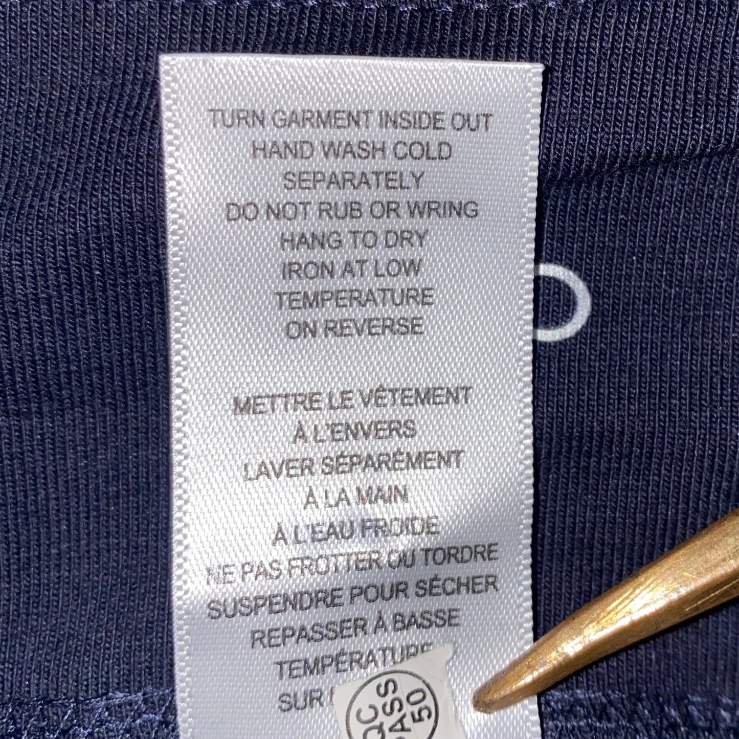 Cleo Women's Capri Legging with Sequin Zippers Navy Size Small
