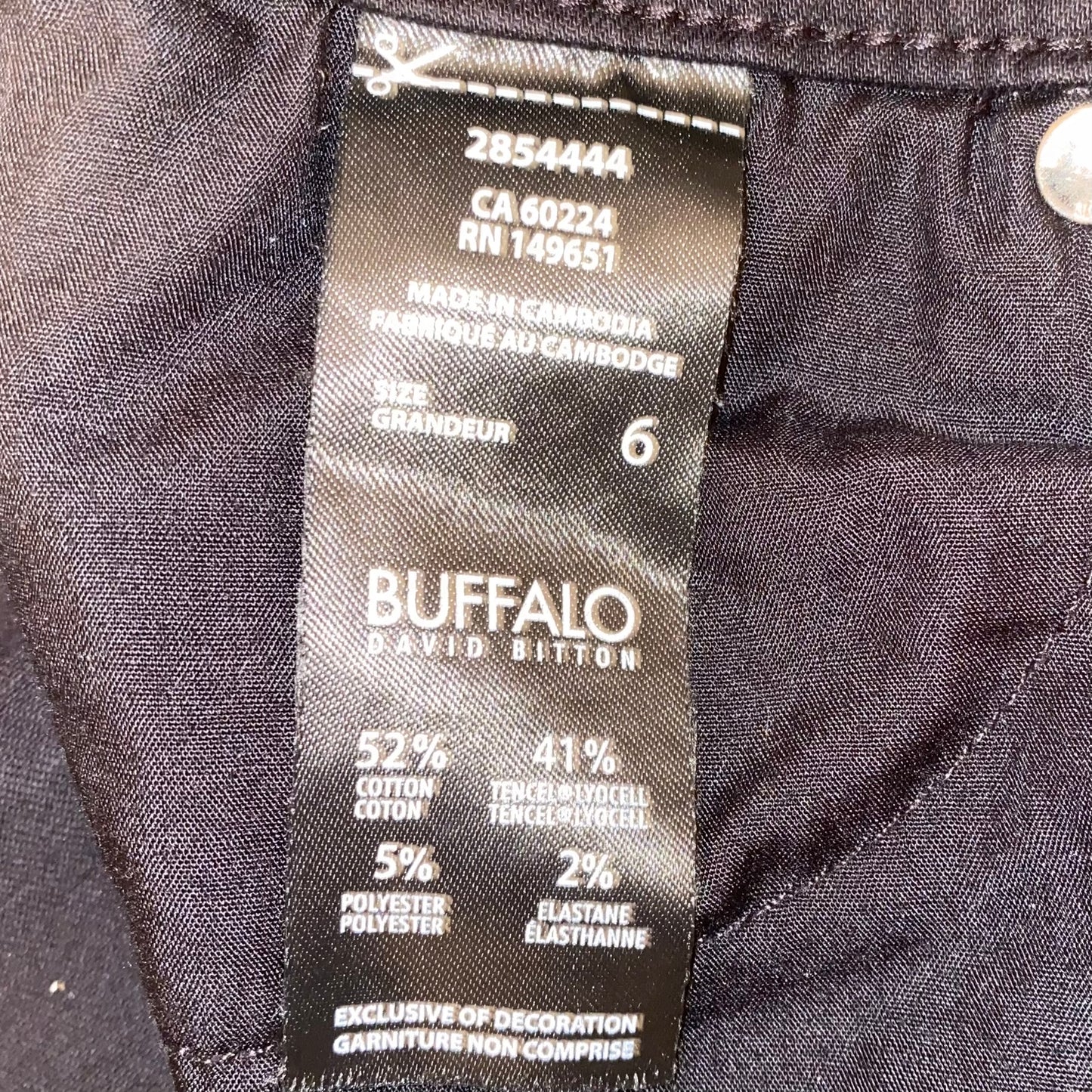 Buffalo Women's High Rise Skinny Pant Black Size 6