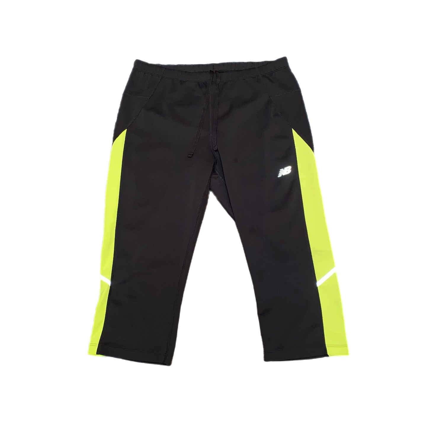 New Balance Women's Tights Black with Yellow Stripe Size Large