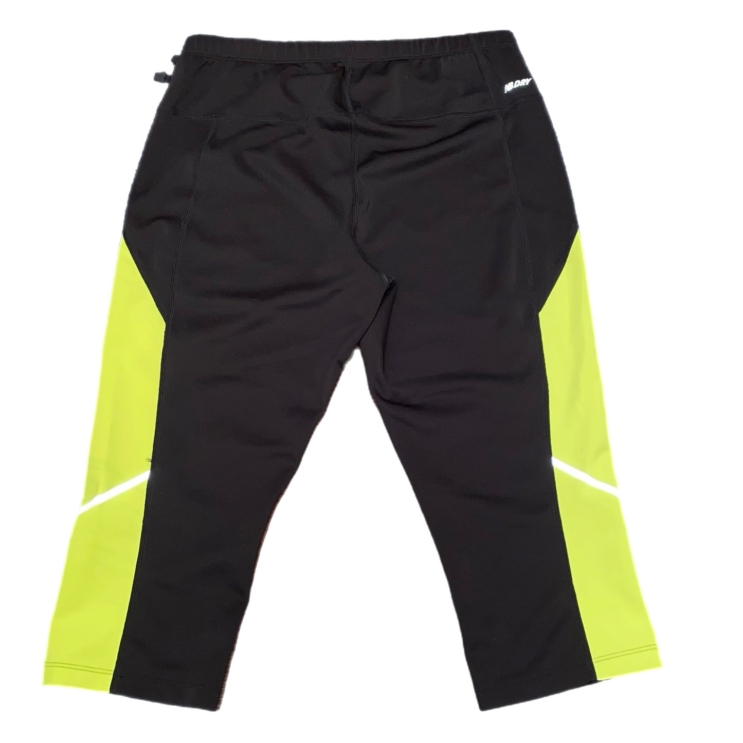 New Balance Women's Tights Black with Yellow Stripe Size Large