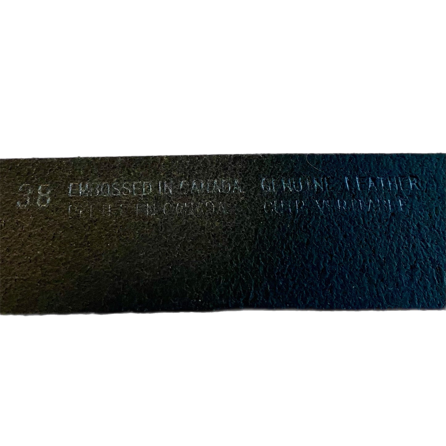 Men's Leather Belt Black Size 38