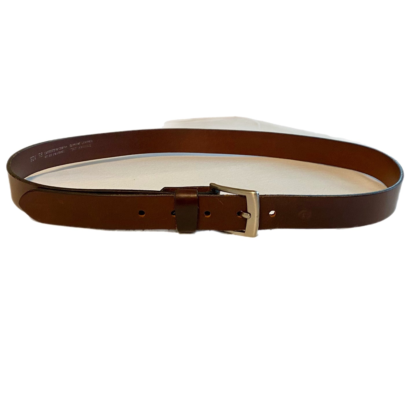 Men's Leather Belt Brown Size 38
