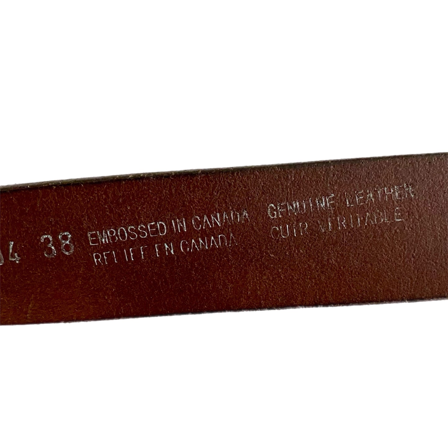 Men's Leather Belt Brown Size 38