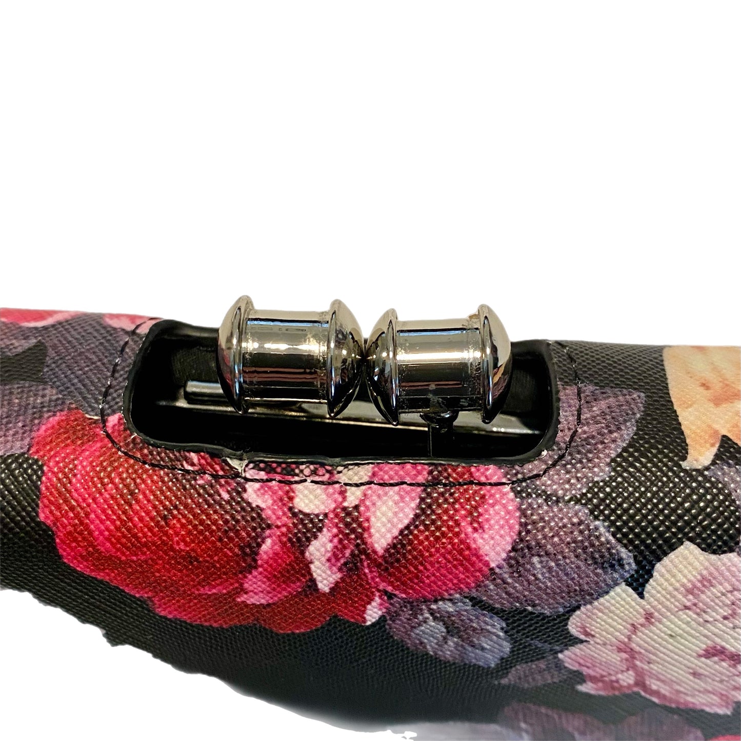 Women's Black Pink Floral Wallet