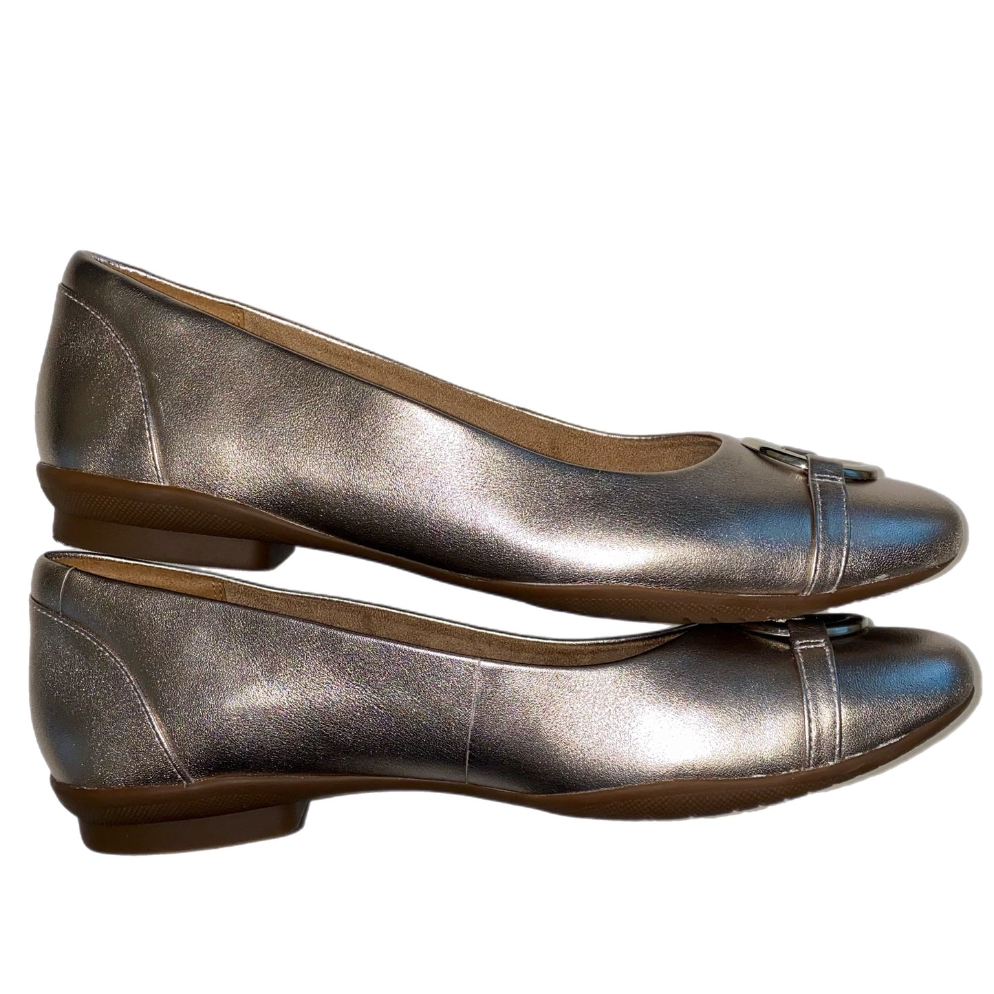 Clarks Women's Slip-On Flat Gold Size 9.5