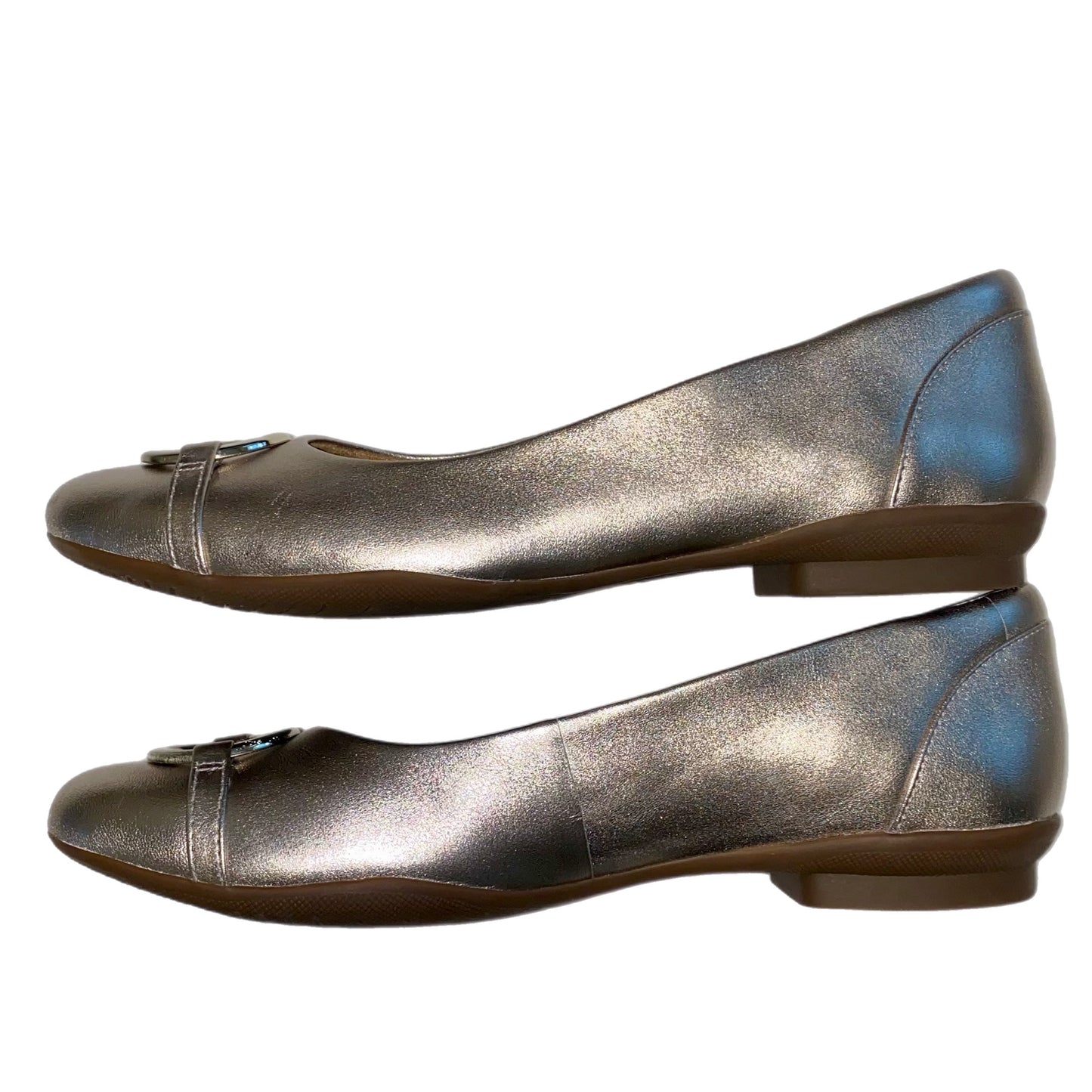 Clarks Women's Slip-On Flat Gold Size 9.5