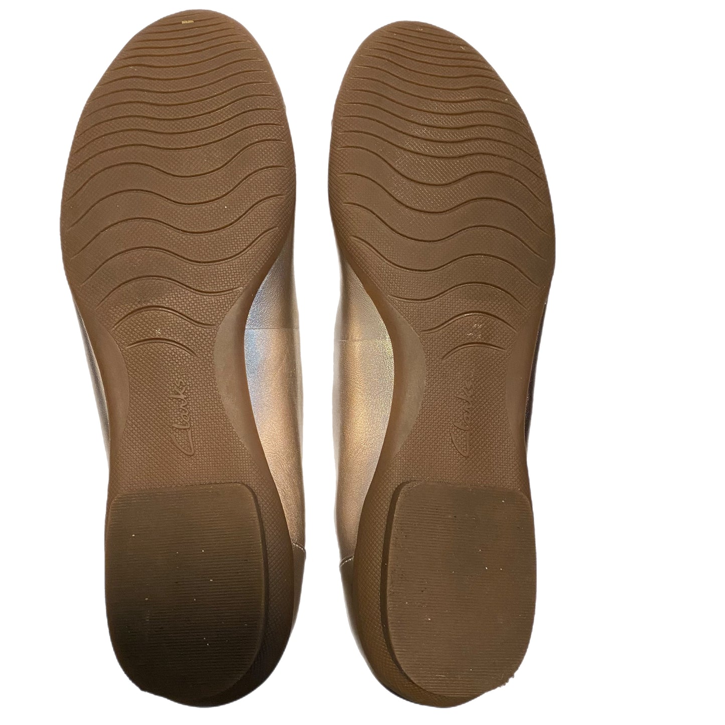 Clarks Women's Slip-On Flat Gold Size 9.5