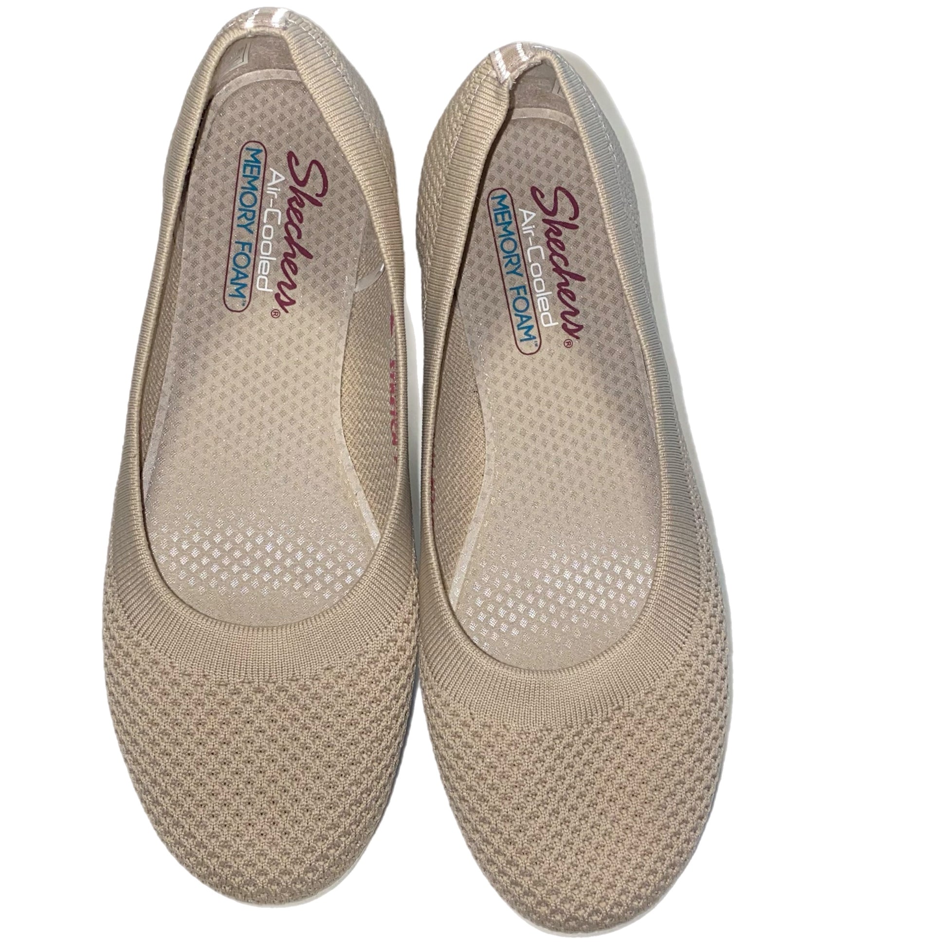 Skechers Air Cooled Memory Foam Women's Sneaker Slip-On Flats Tan Size 9.5