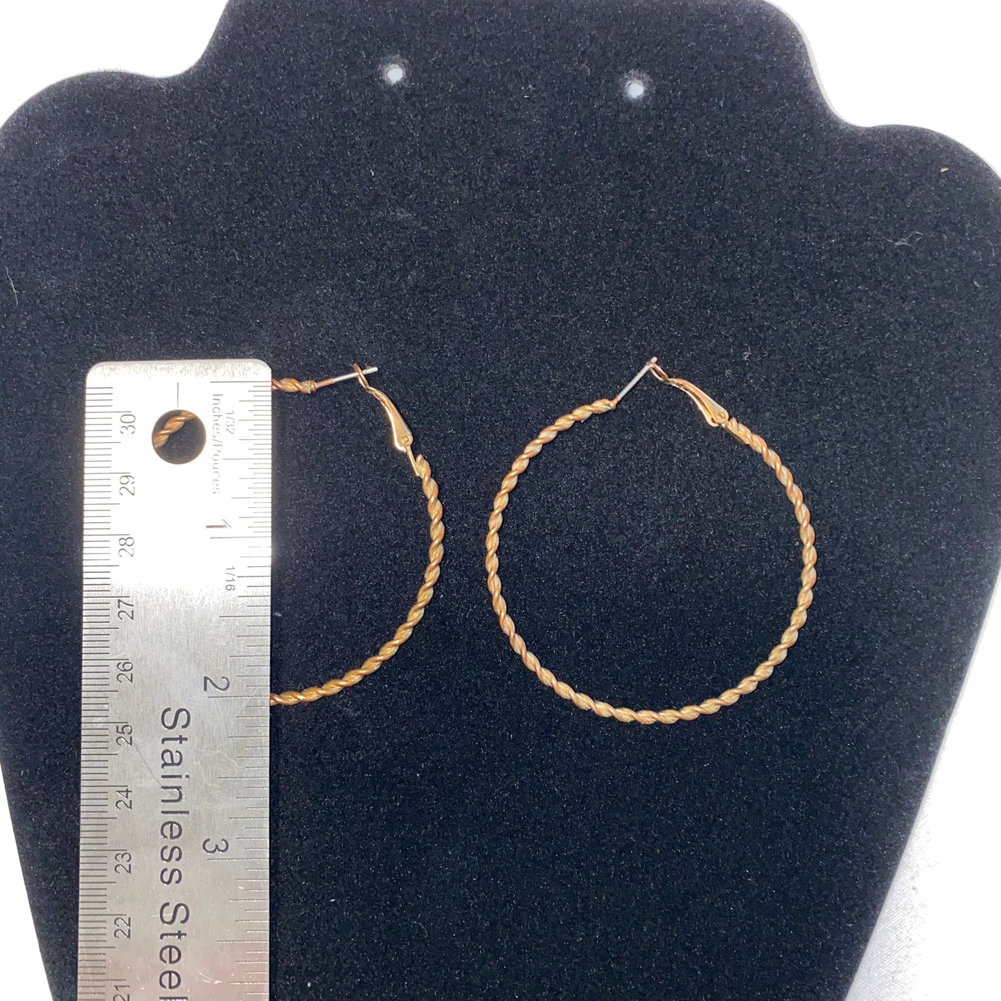 Women's Copper Hoop Fashion Earrings with Omega Back Closure