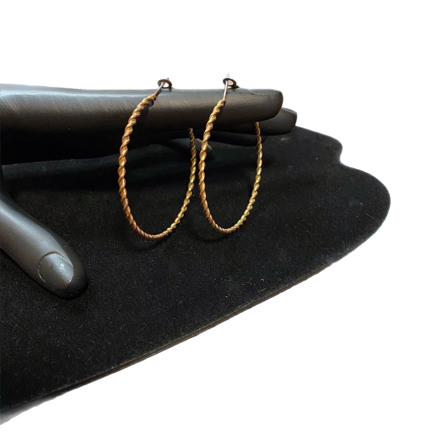 Copper Hoop Earrings with Omega Back Closure