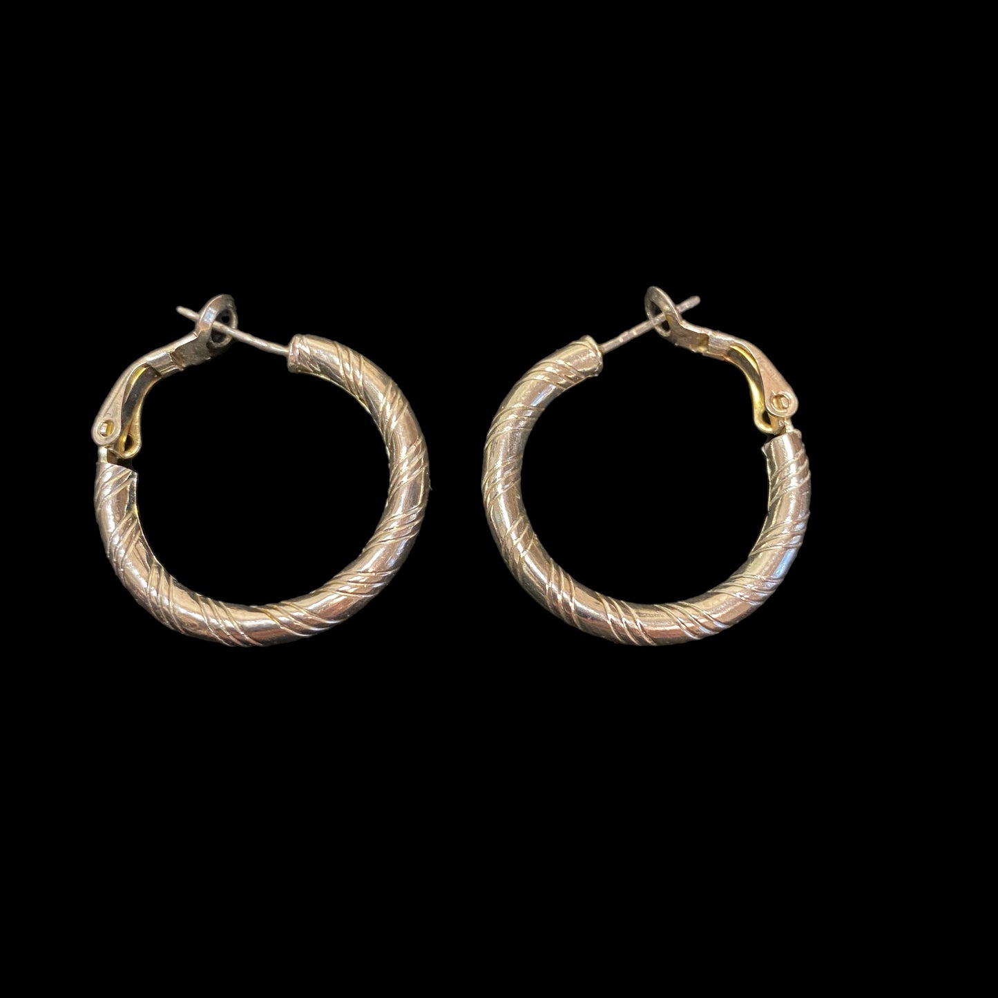 Women's Hoop Silver Fashion Earrings with Omega Closure
