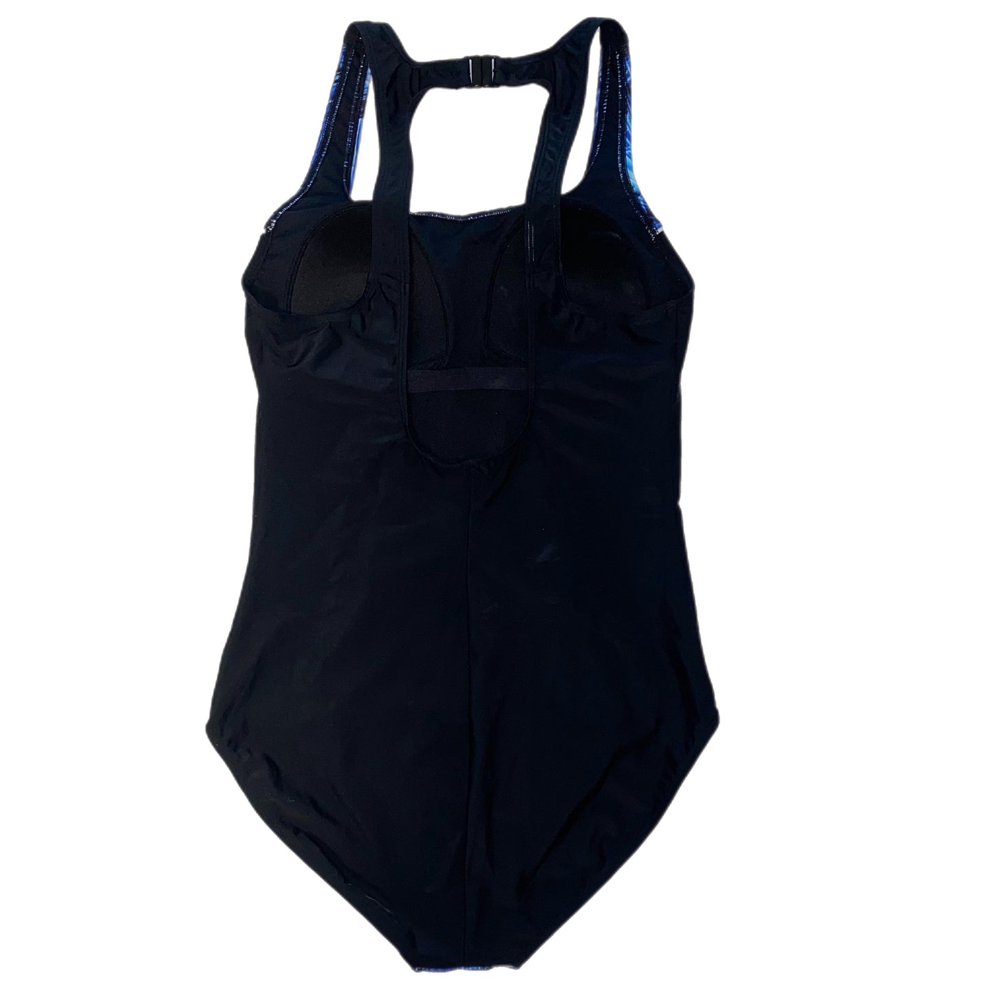 Roots Women's 1 Piece Swimsuit Black and Blue Size 10