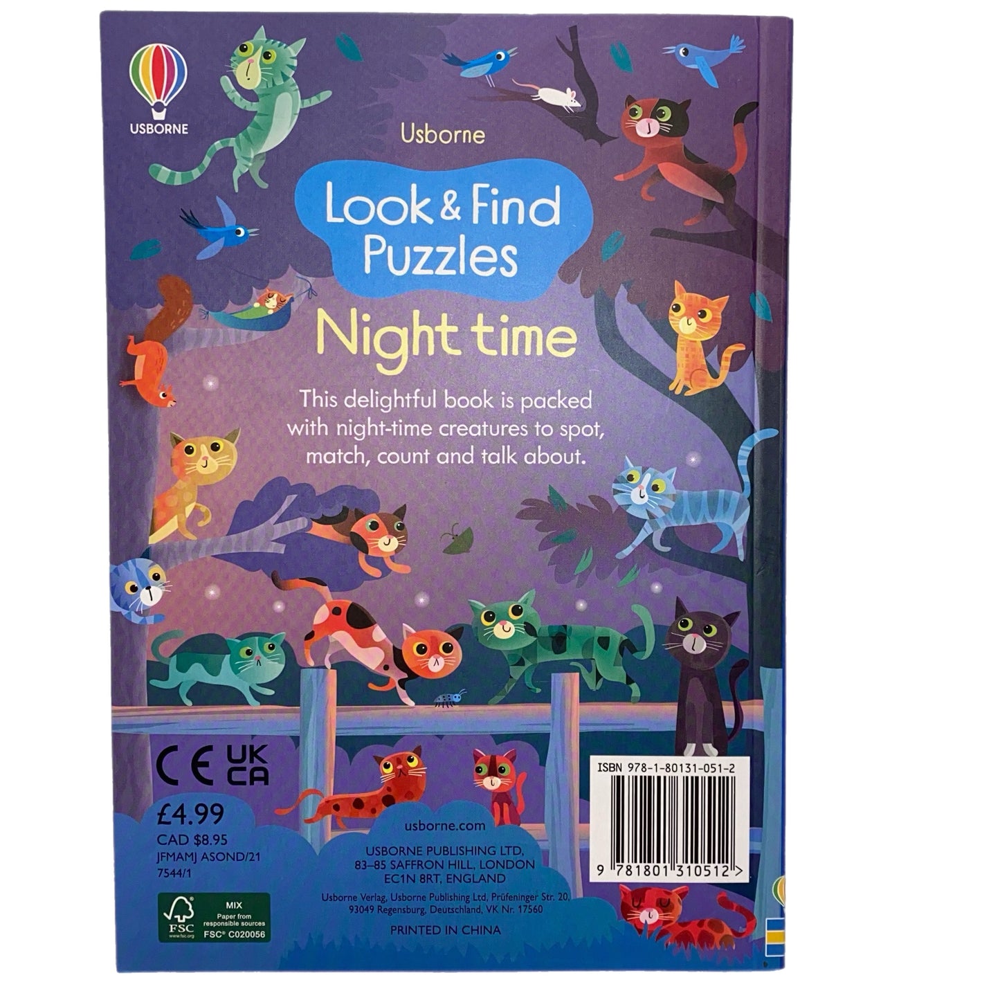 Look & Find Puzzles Night Time by Usborne Books