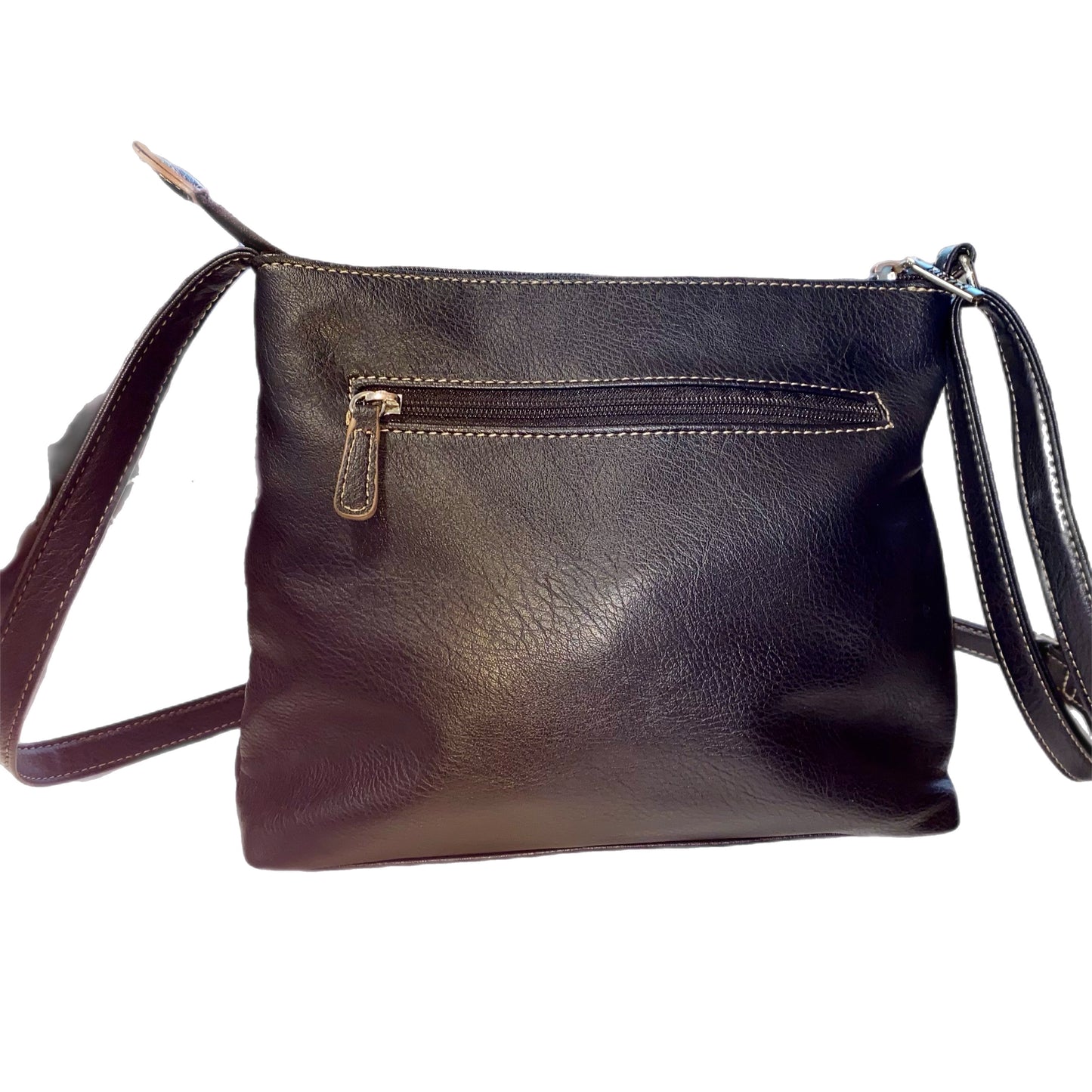 Roots Shoulder Bag Cross Body Bag Black With Tan Accents