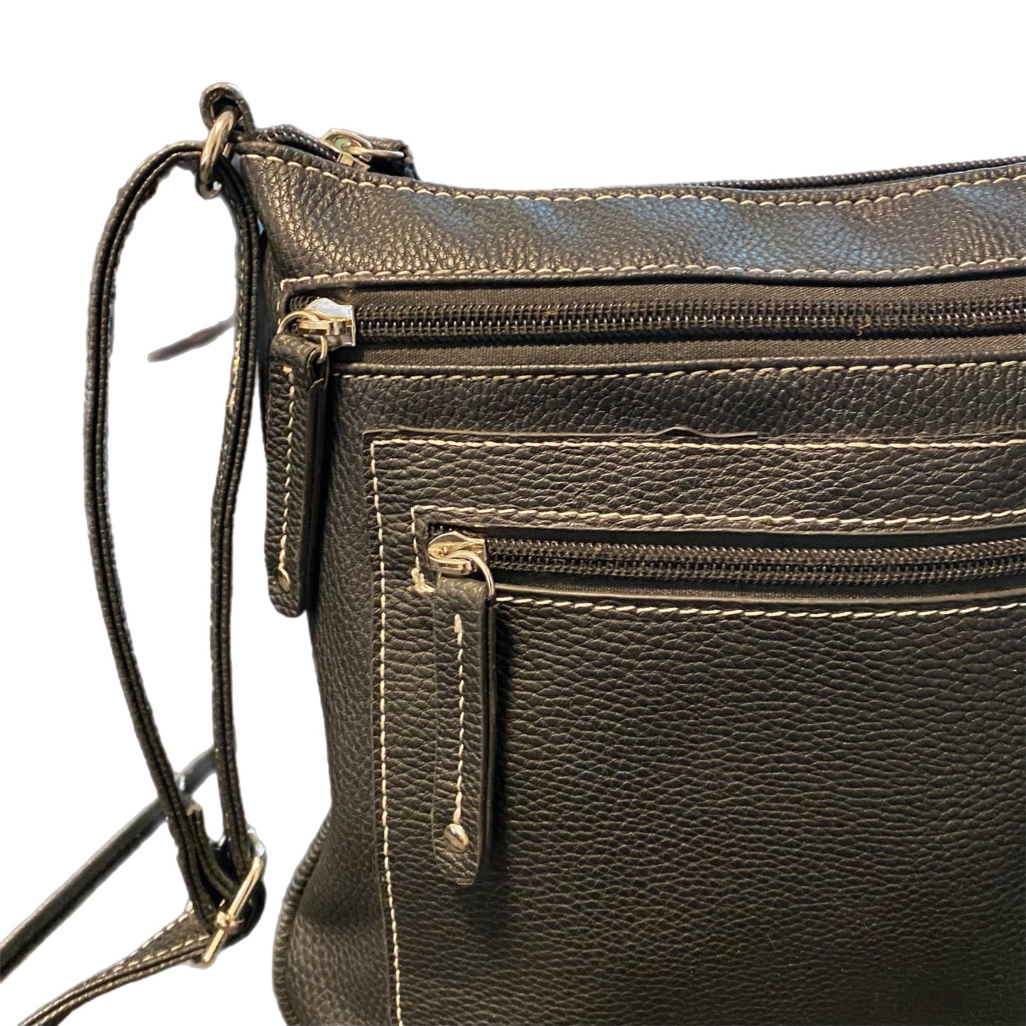 Women's Faux Leather Shoulder Cross Body Bag Black