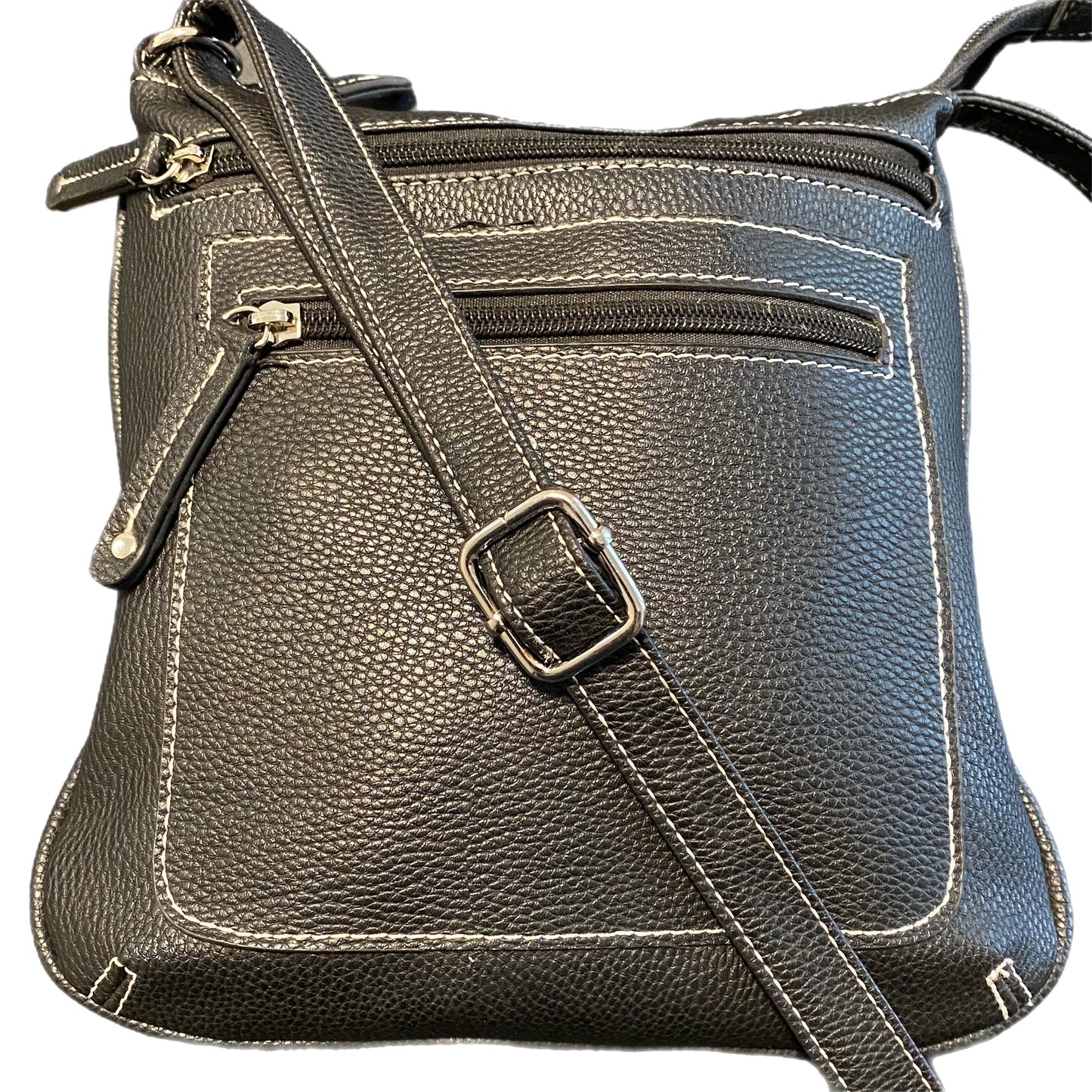 Women's Faux Leather Shoulder Cross Body Bag Black