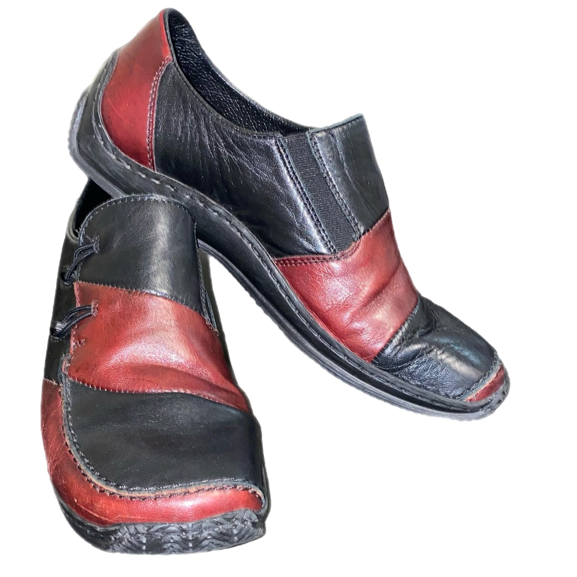 Rieker Women's Slip On Black & Red Size 37/6.5