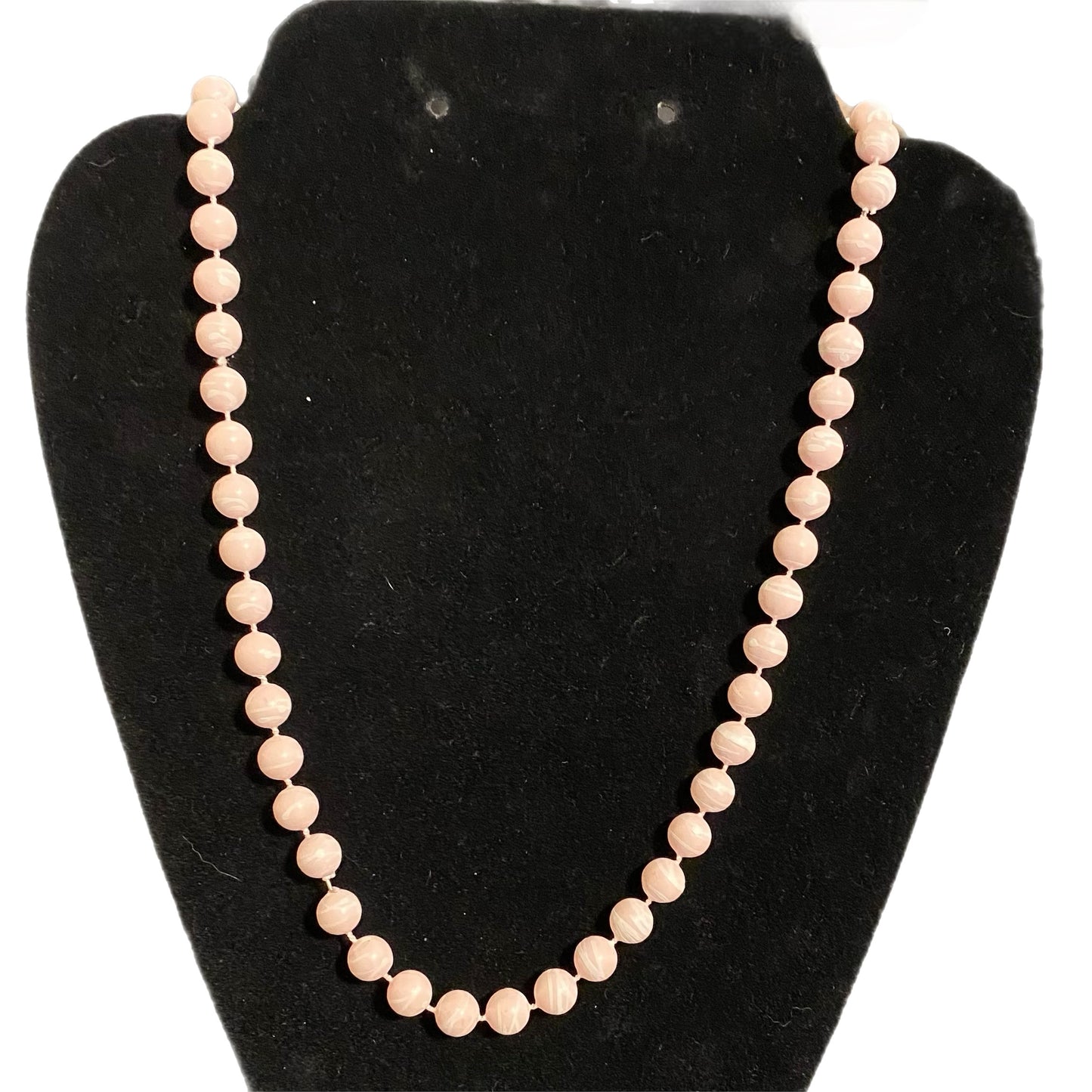 Women's Fashion Necklace Pale Pink Bead 13"