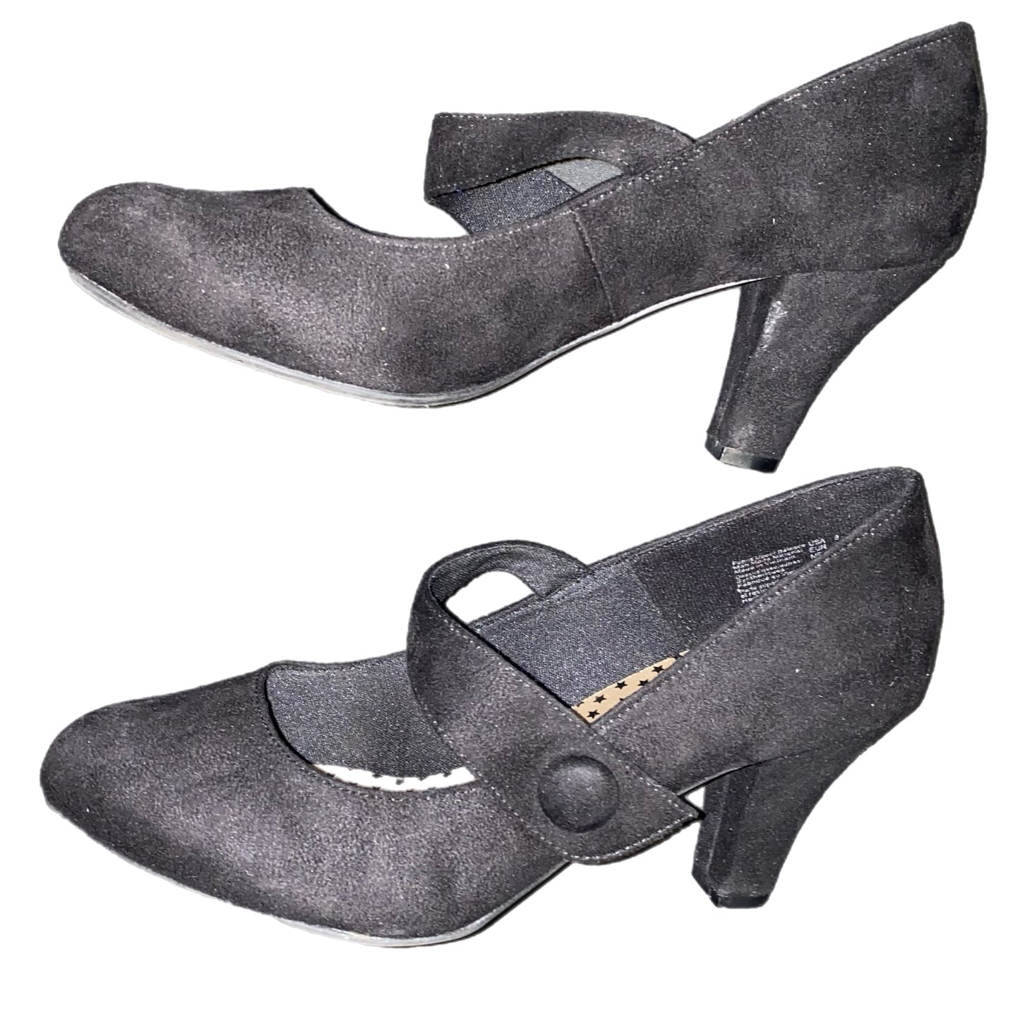 American Eagle Women's Mary Jane Pump Black Suede Size 8