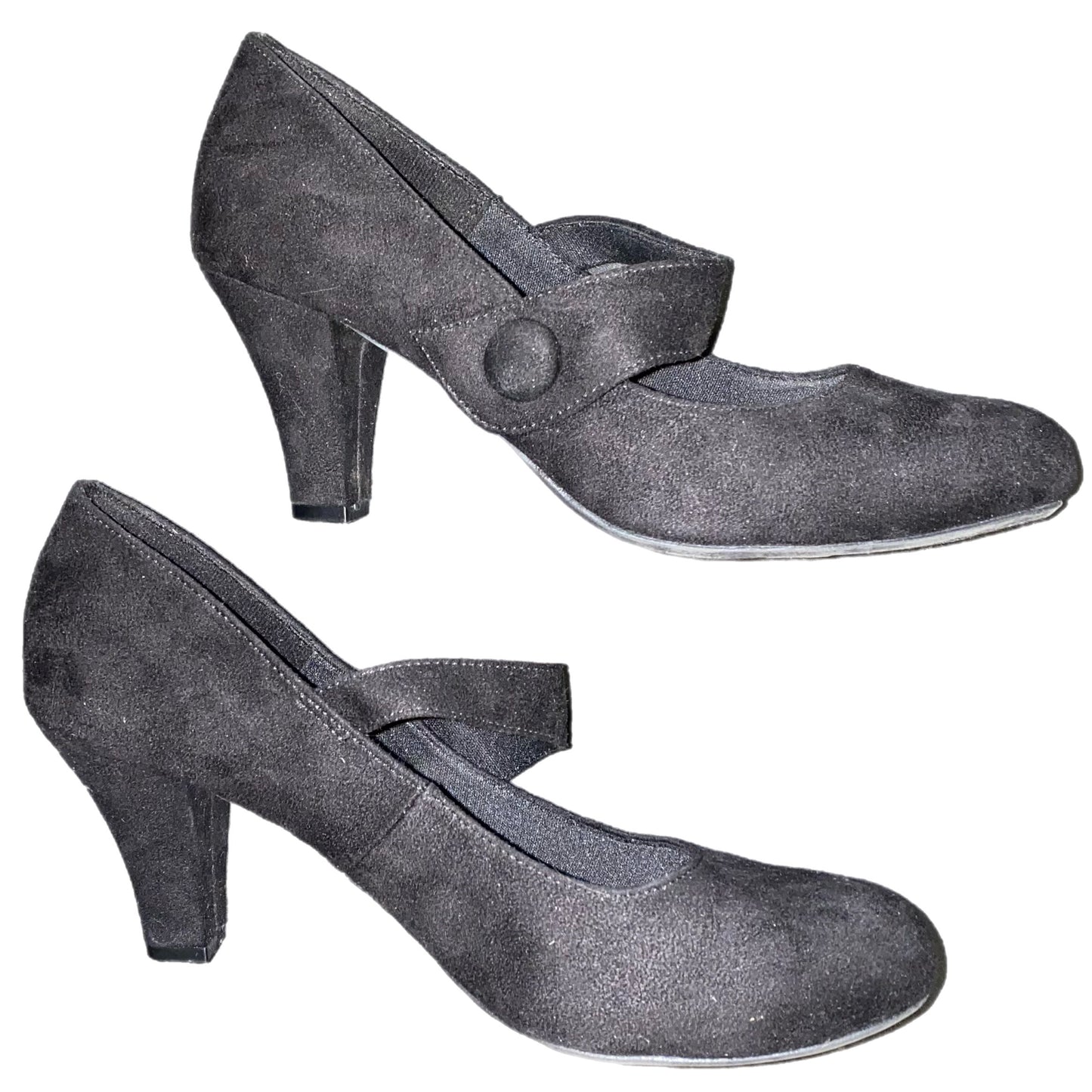 American Eagle Women's Mary Jane Pump Black Suede Size 8