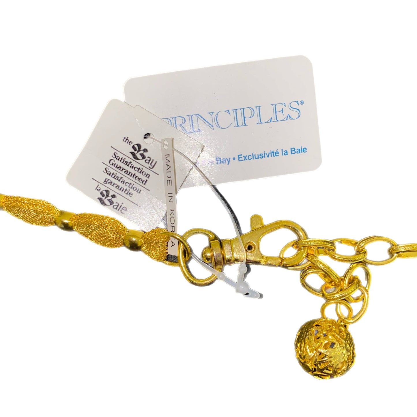 NWT Principles Gold Chain Belt