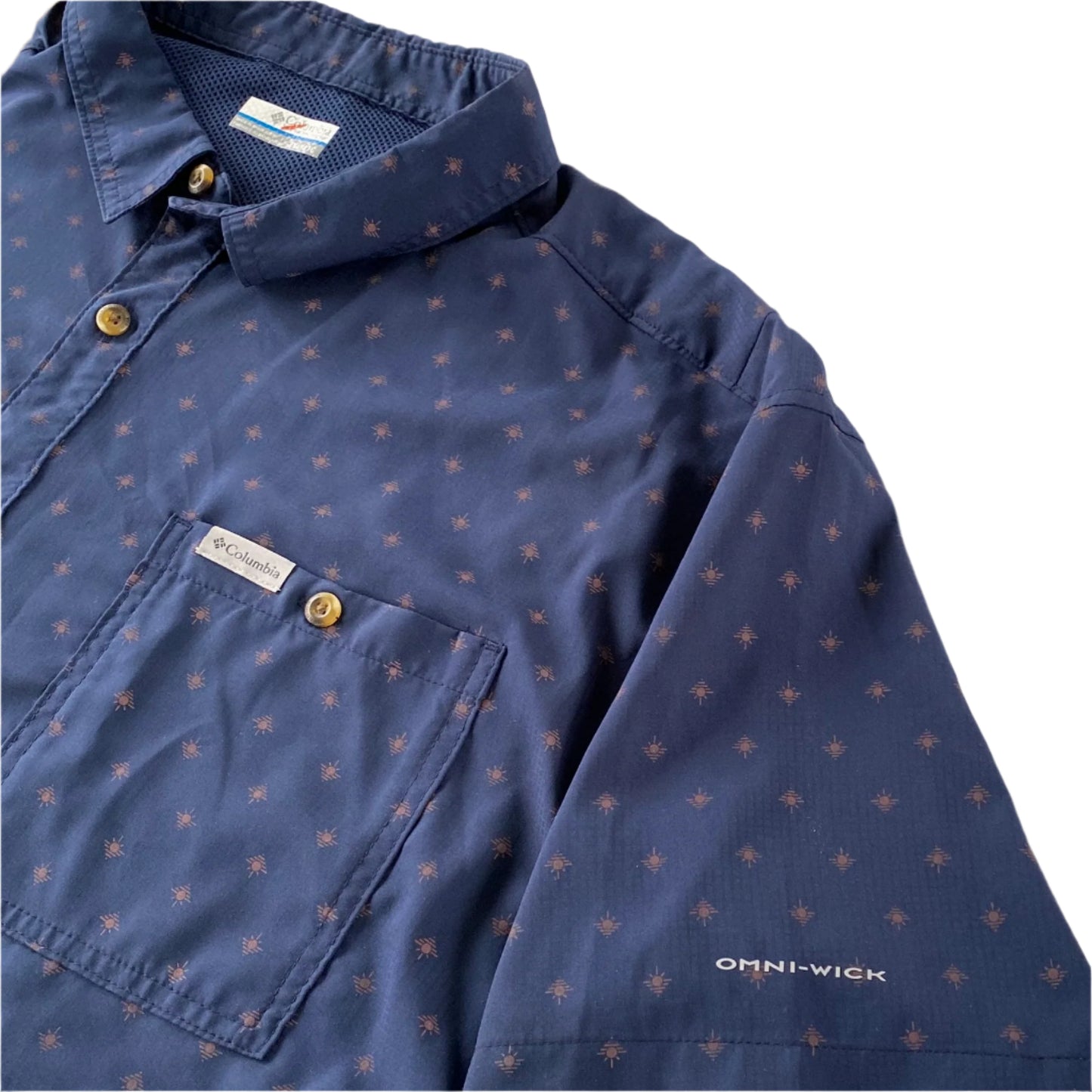 Men’s Short Sleeve Omni-Wick Button-Up Shirt – Performance & Breathable – Size 2XL (Columbia)