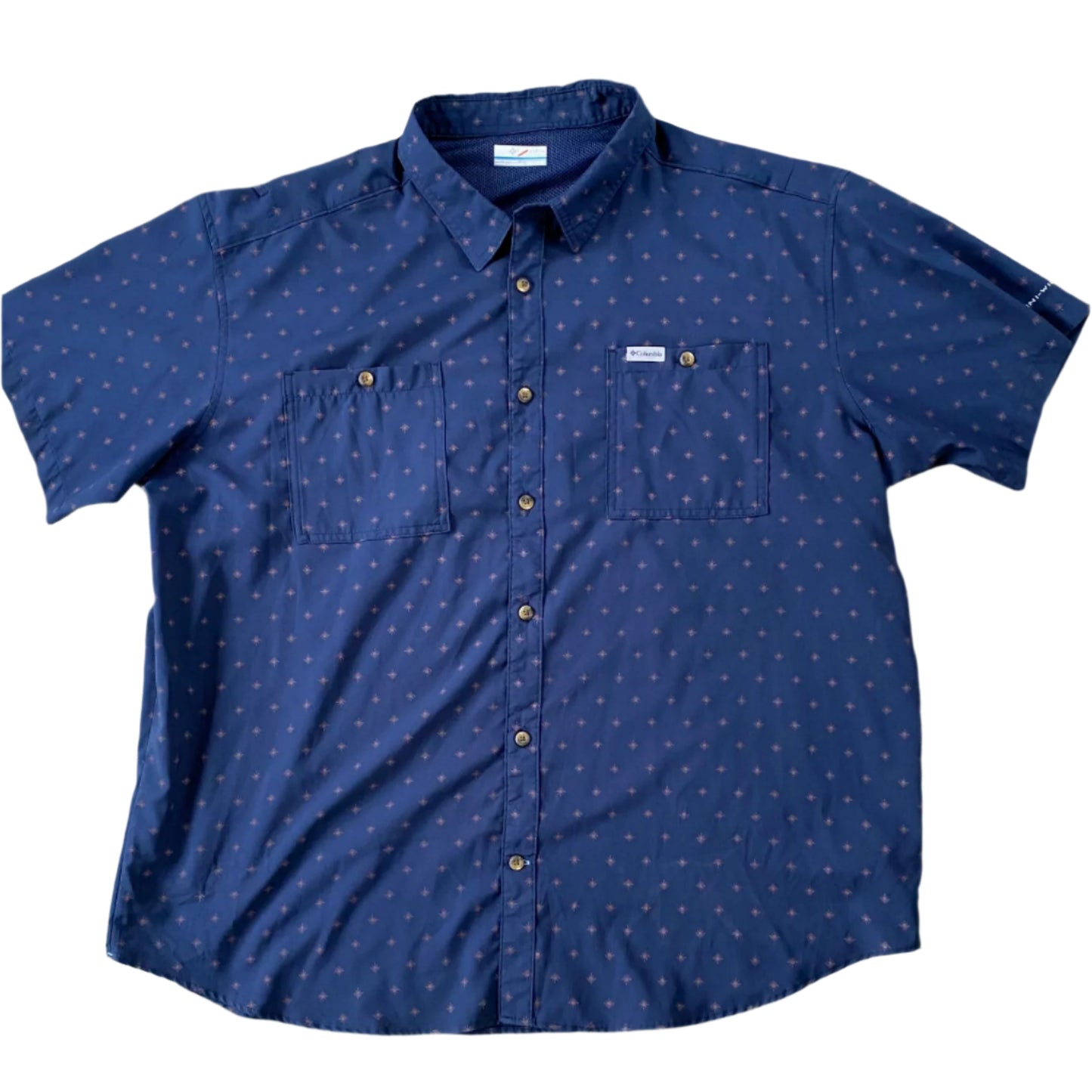 Men’s Short Sleeve Omni-Wick Button-Up Shirt – Performance & Breathable – Size 2XL (Columbia)